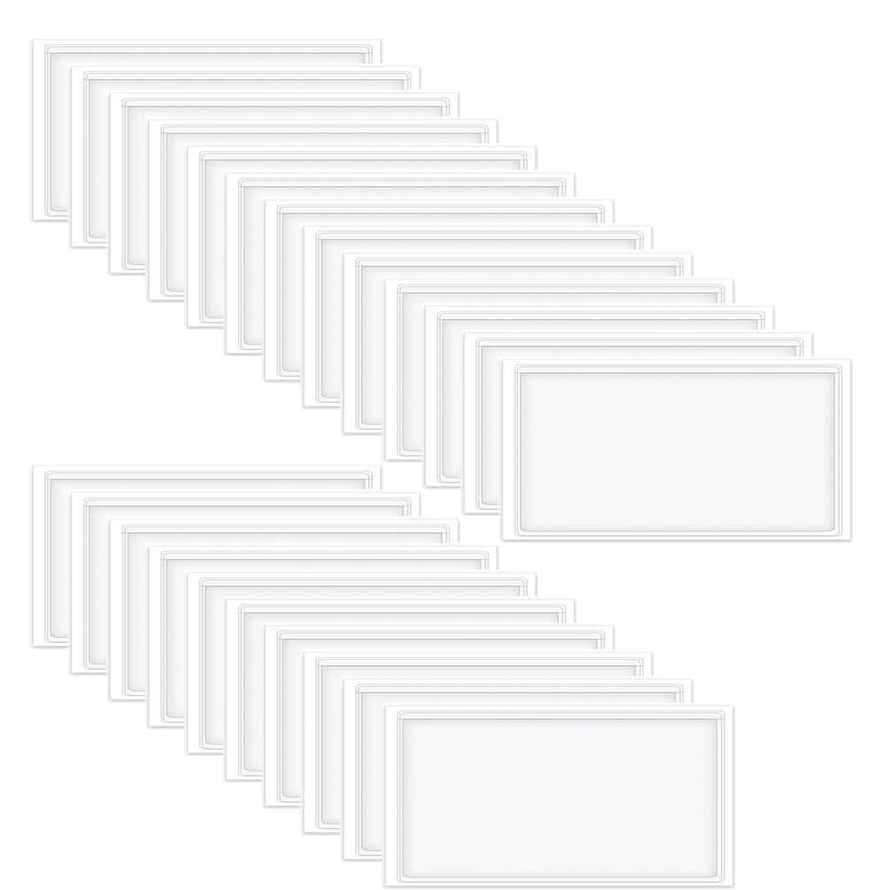 60 Pack Clear Self Adhesive Label Pockets, 4 x 2 Inch Label Holders Index Car...