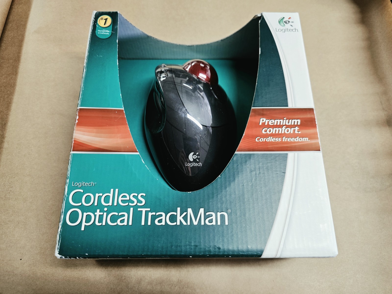 Logitech "Cordless Optical TrackMan" Mouse New (Open Box) 