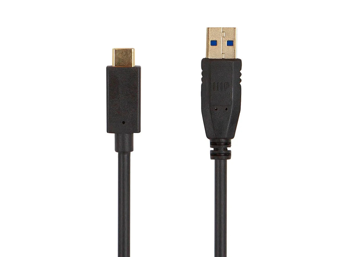 Monoprice USB 3.0 Type-C to Type-A Cable - 6ft - Black For Samsung Galaxy S10 S9