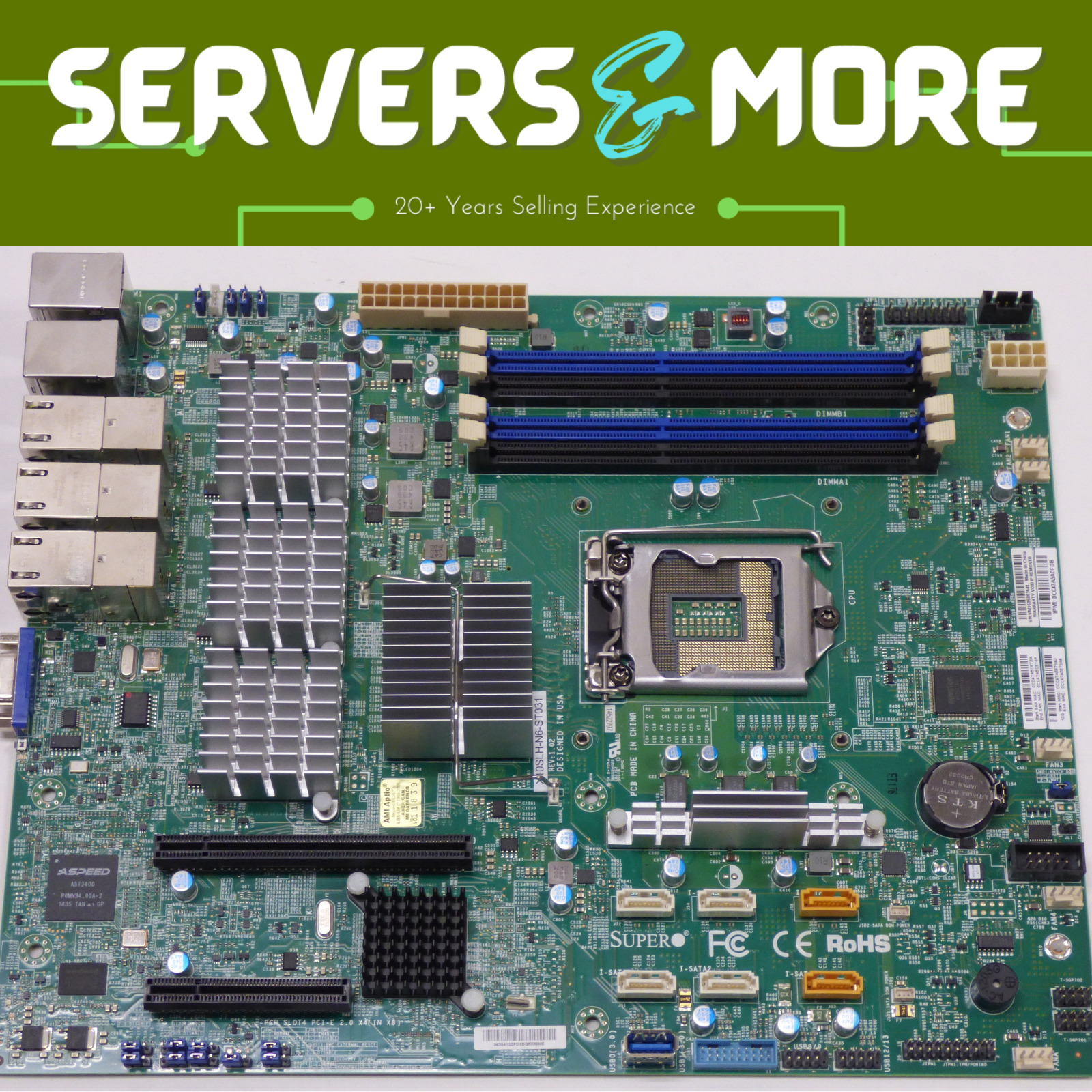 Supermicro X10SLH-N6-ST031 Server Board | Intel Xeon E3-1271 v3 | 32GB DDR3 ECC