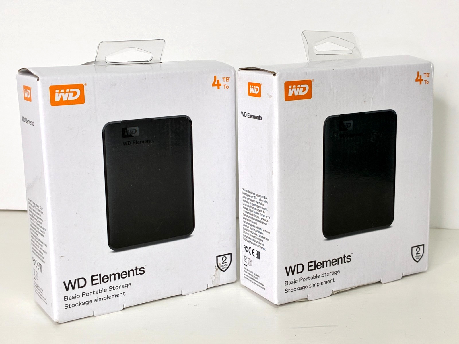 ⭐ 2-Pack WD Elements SE 4 TB USB 3.2 Gen 1 Portable Hard Drive External Lot