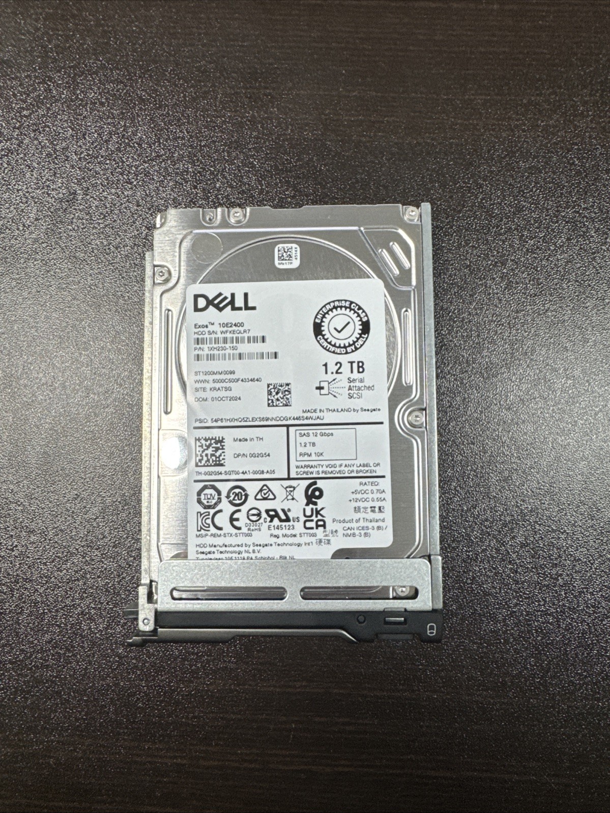 Dell Enterprise 1.2TB HD SAS 10K 2.5 12GBPS HP 13G (400-AJQD) (G2G54)