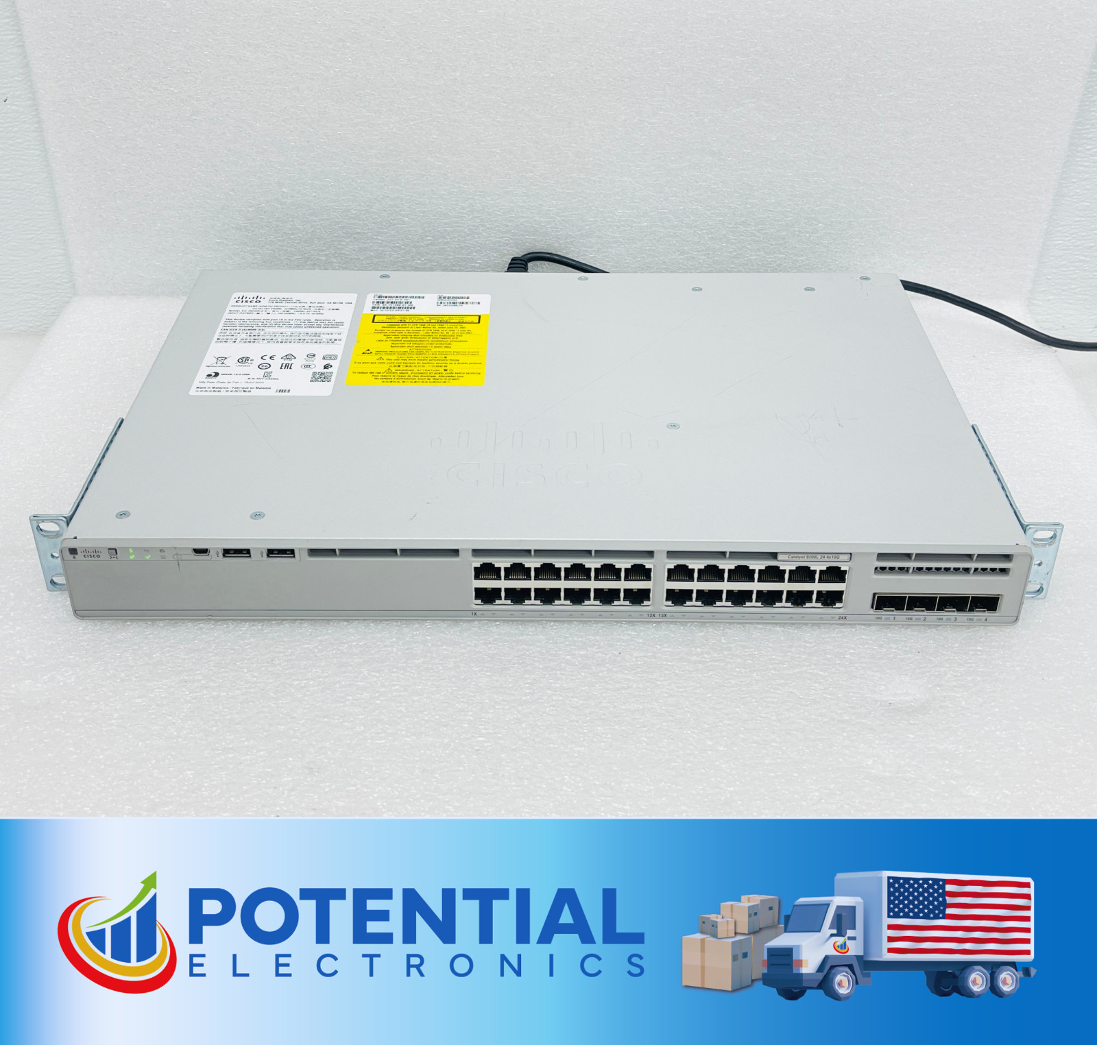 USED - Cisco Catalystc C9200L-24T-4X-E 4x10g 24-Port 9200 Series Network Switch