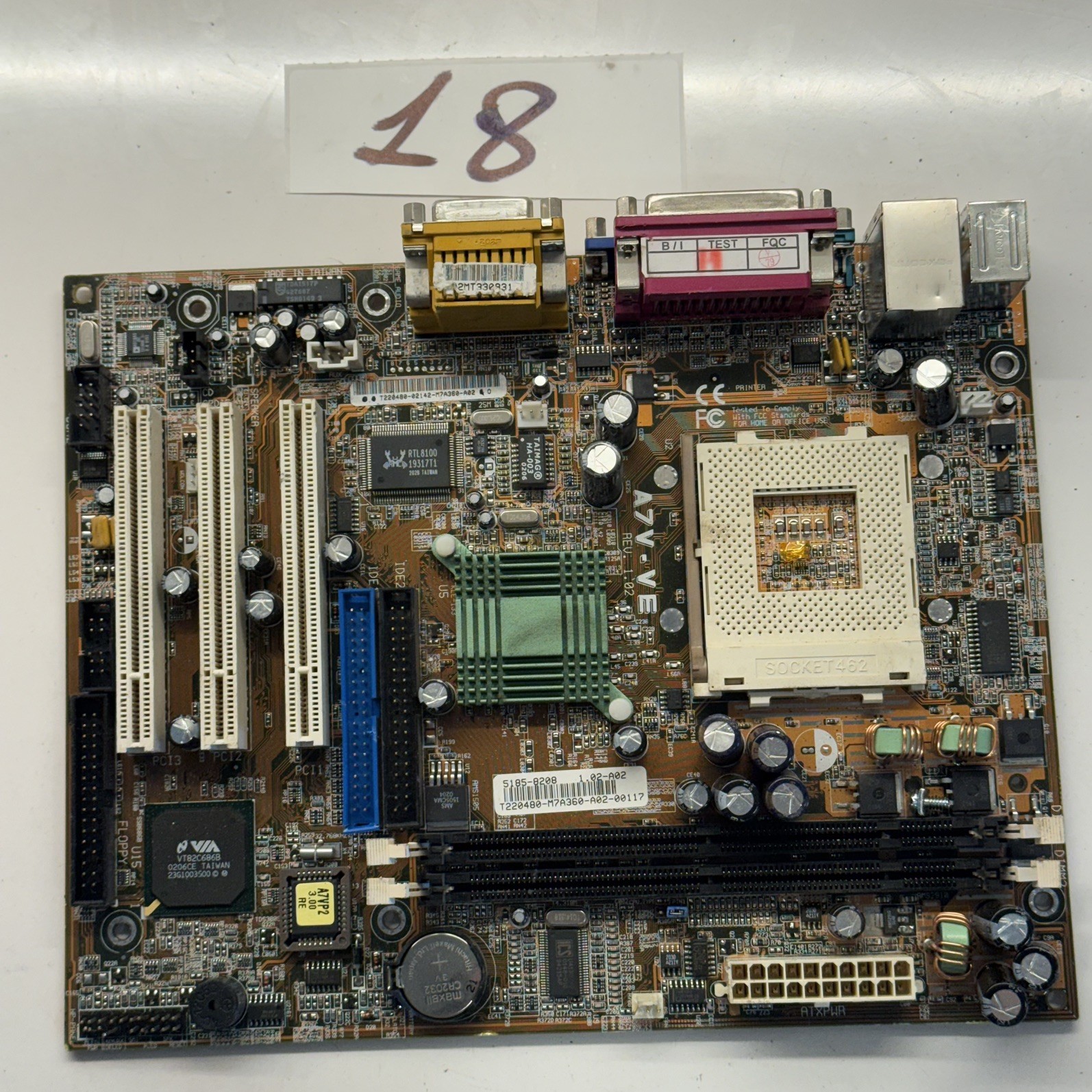 MSI MS-6178D ATX Motherboard Socket 370 Intel SDR SDRAM 3-Slot PCI ISA VGA