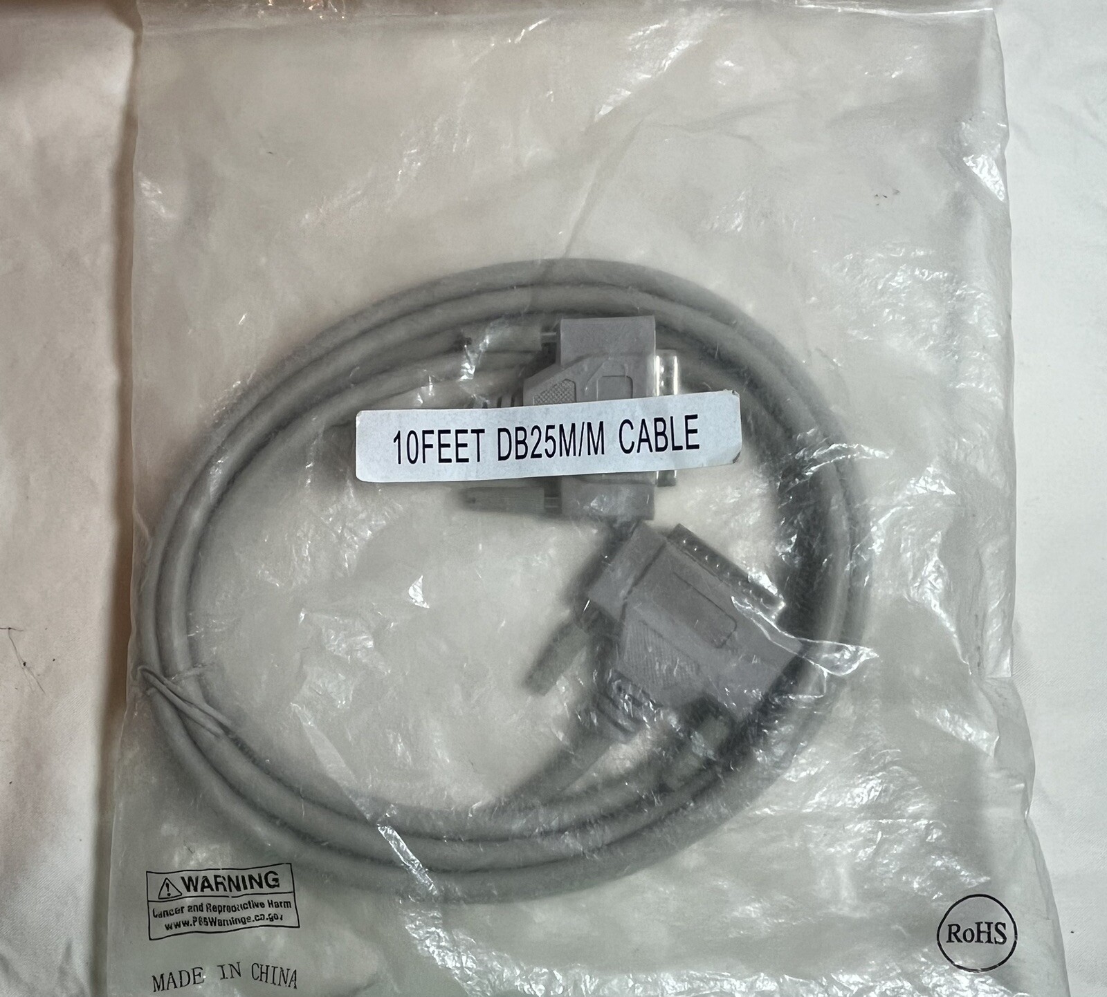 Interface Cable 10FT DB25M/M Cable Gray