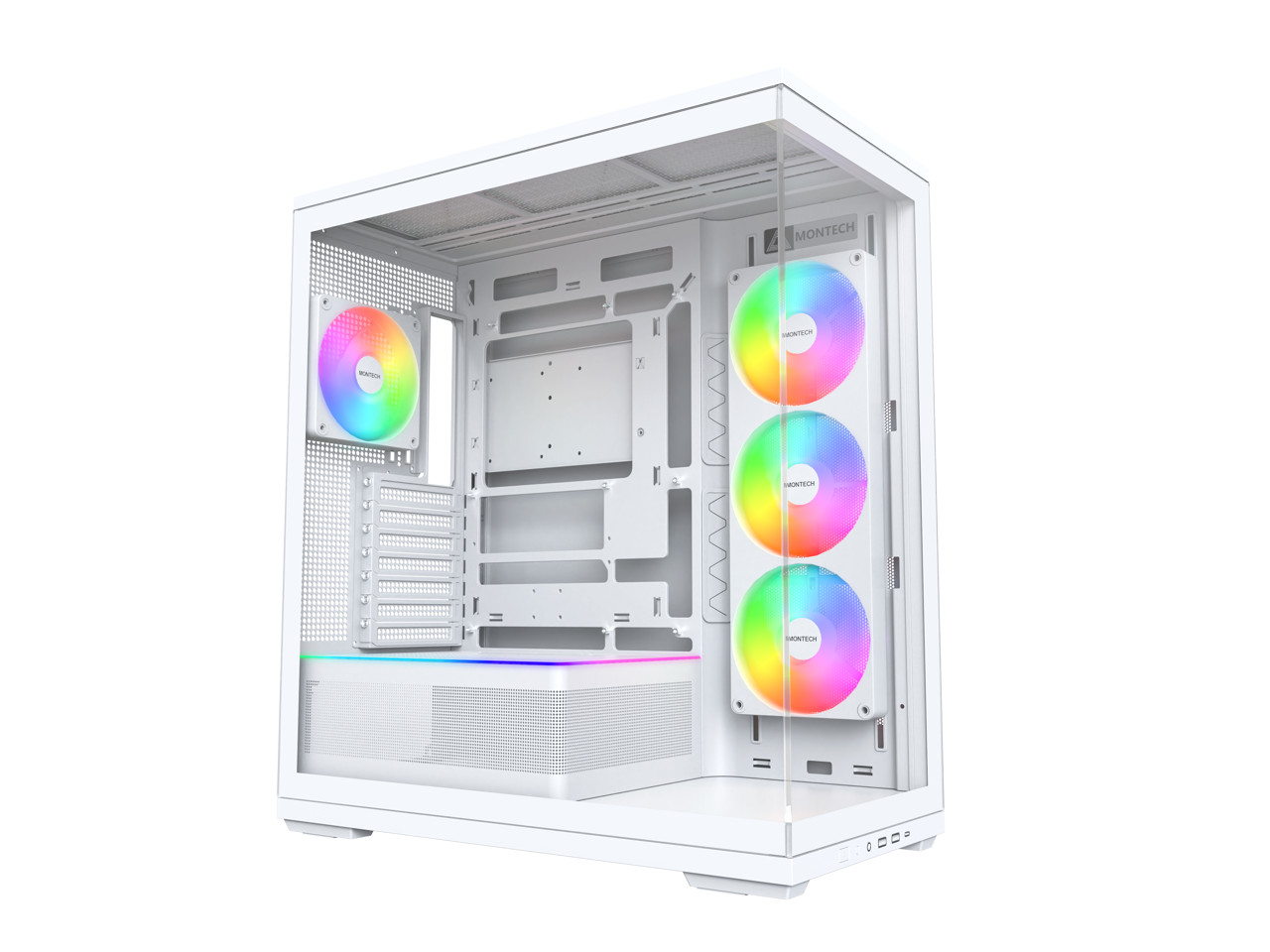 MONTECH TG3 Panoramic ATX Mid-Tower PC Case, Pre-Installed 360mm ARGB Unibody Fa