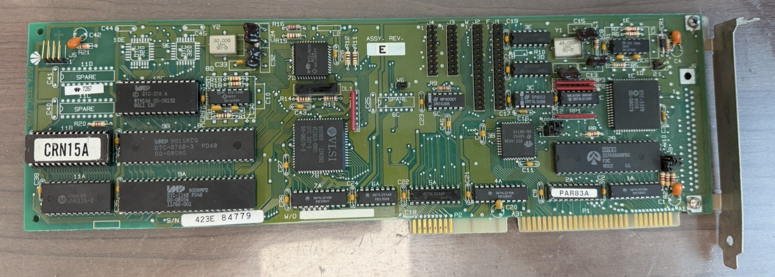 Vintage Data Tech DTC 01-00422 Rev B 16-Bit ISA MFM HDD Floppy Controller CRN15A