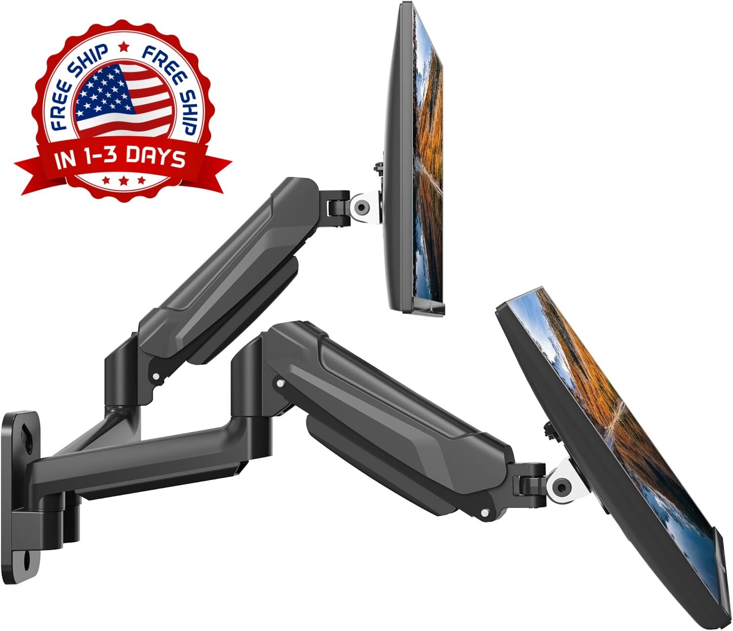 Soporte De Pared Para Monitor De Mas De 32 Pulgadas, Brazo Para Monitor De M...