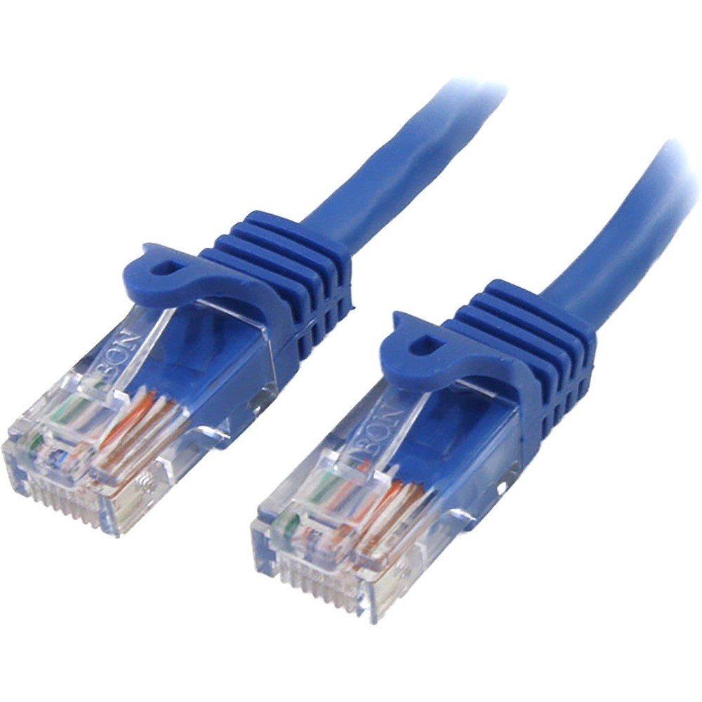 Startech Rj45Patch7 7Ft Blue Cat5E Cable Snagless Ethernet Gigabit Lan Rj45