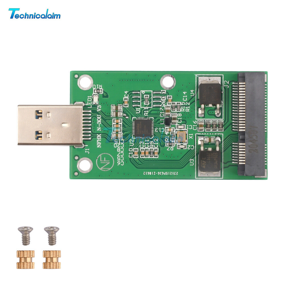 USB 3.0 to Mini PCIE mSATA SSD External Converter Data Transmission Link Adapter