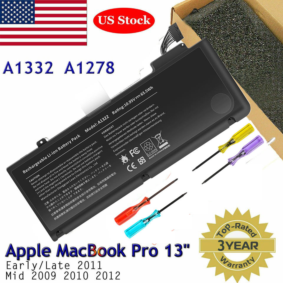 A1322 Battery For Apple MacBook Pro 13" A1278 Mid 2009 2010 2011 2012 NEW 63.5Wh