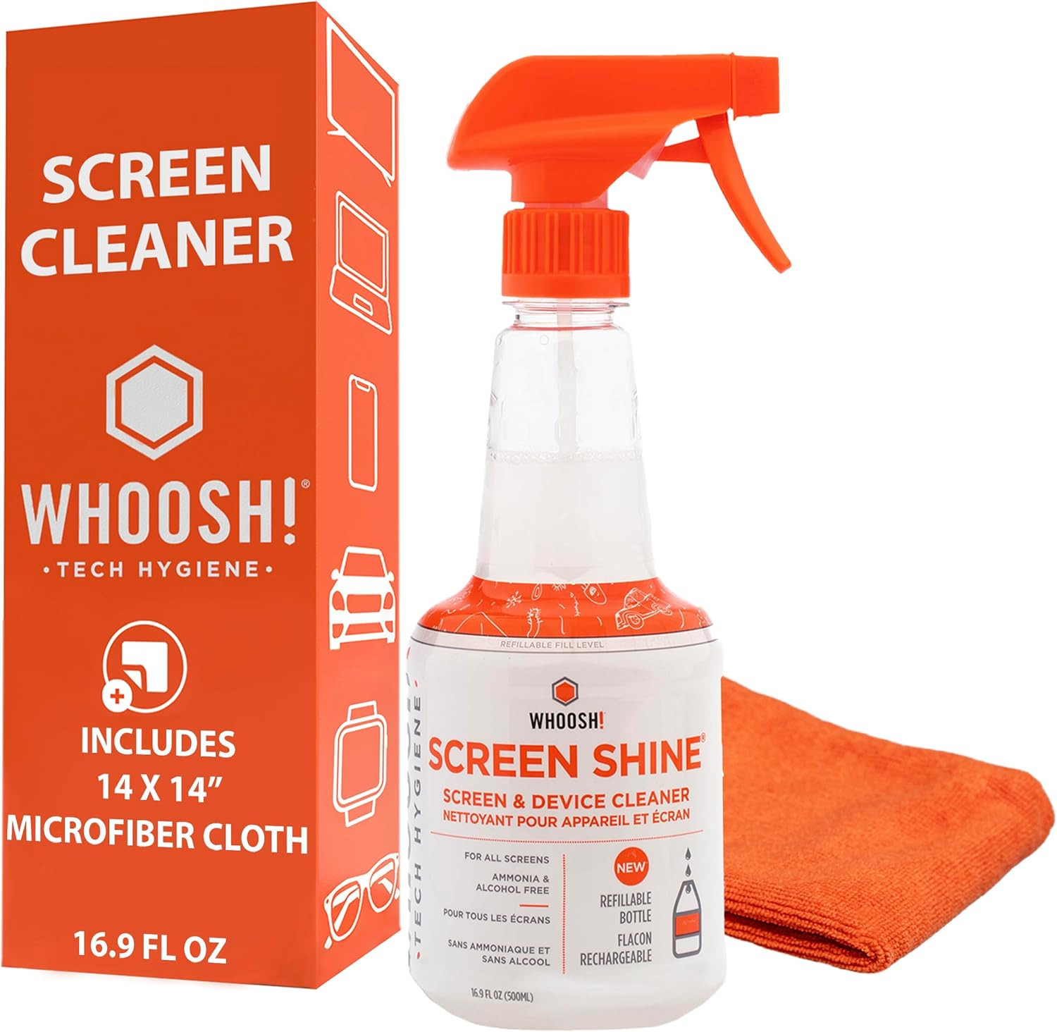  Screen Shine Pro 16.9 fl oz Refillable Screen Cleaner for TV, OLED, and Monito