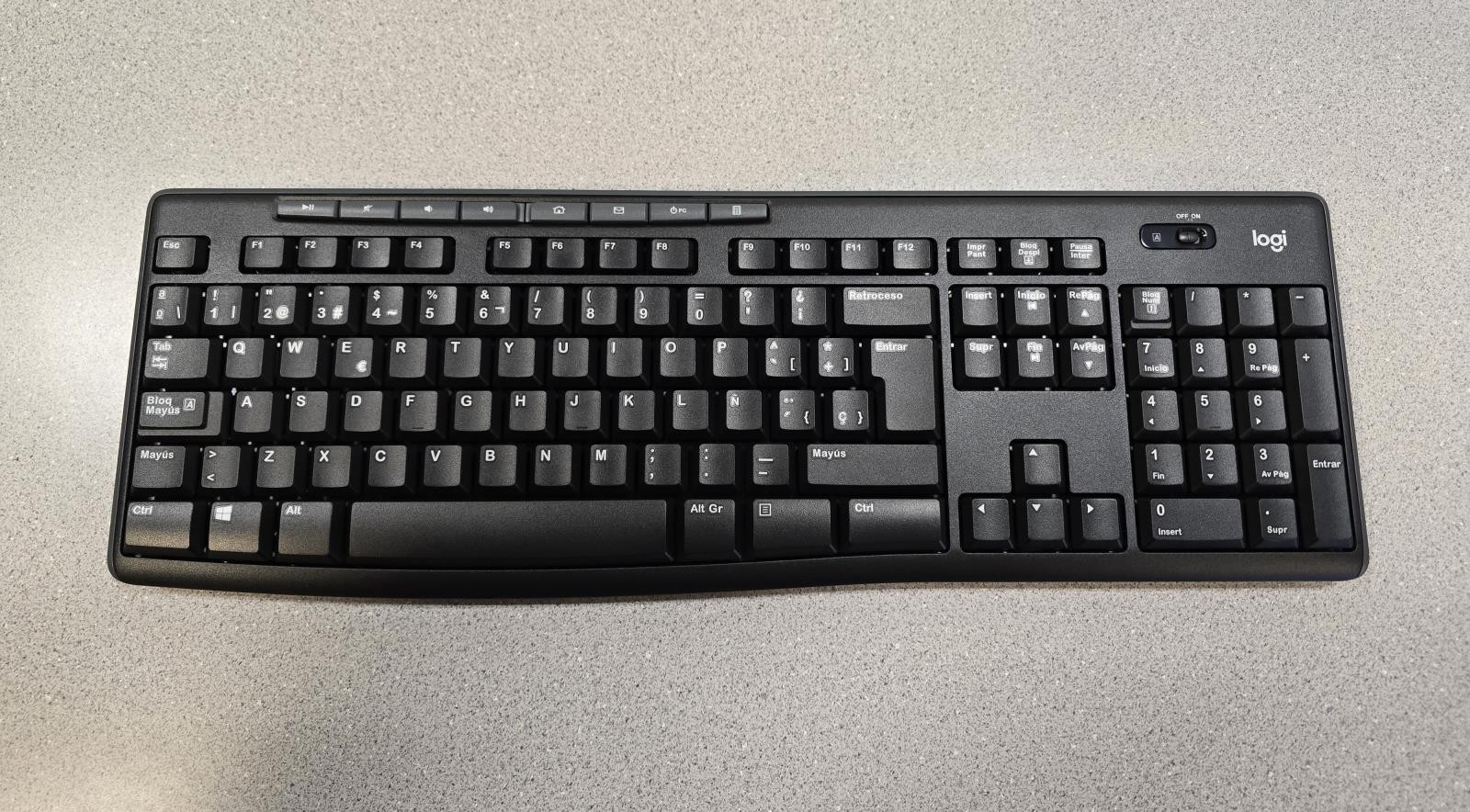 Logitech K270 Wireless Keyboard w/ Nano Receiver Spanish Layout