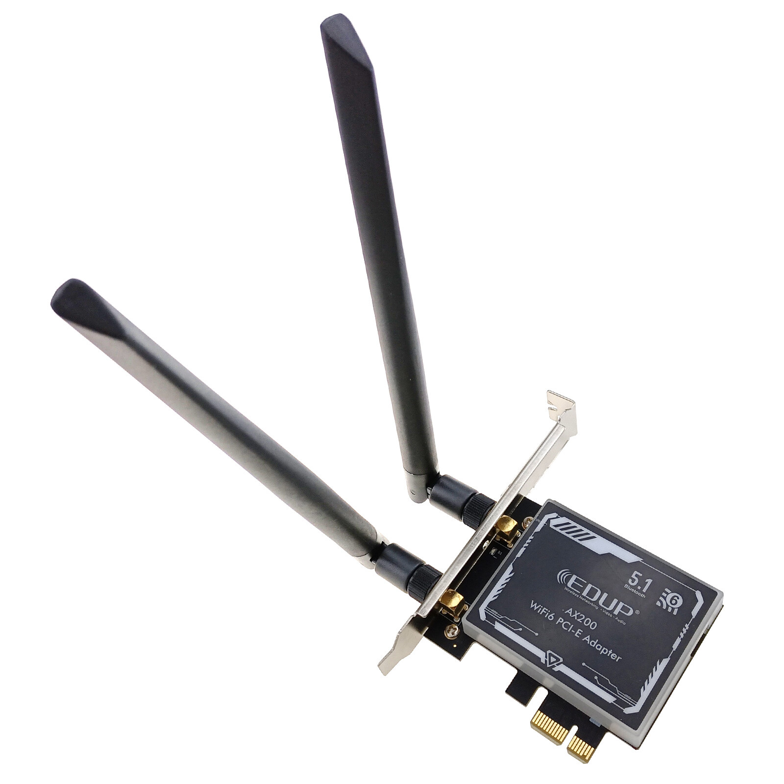 AX200 Desktop PCIe Wireless Network Adapter PC WiFi 6 Bluetooth 5.1 LED Heatsink