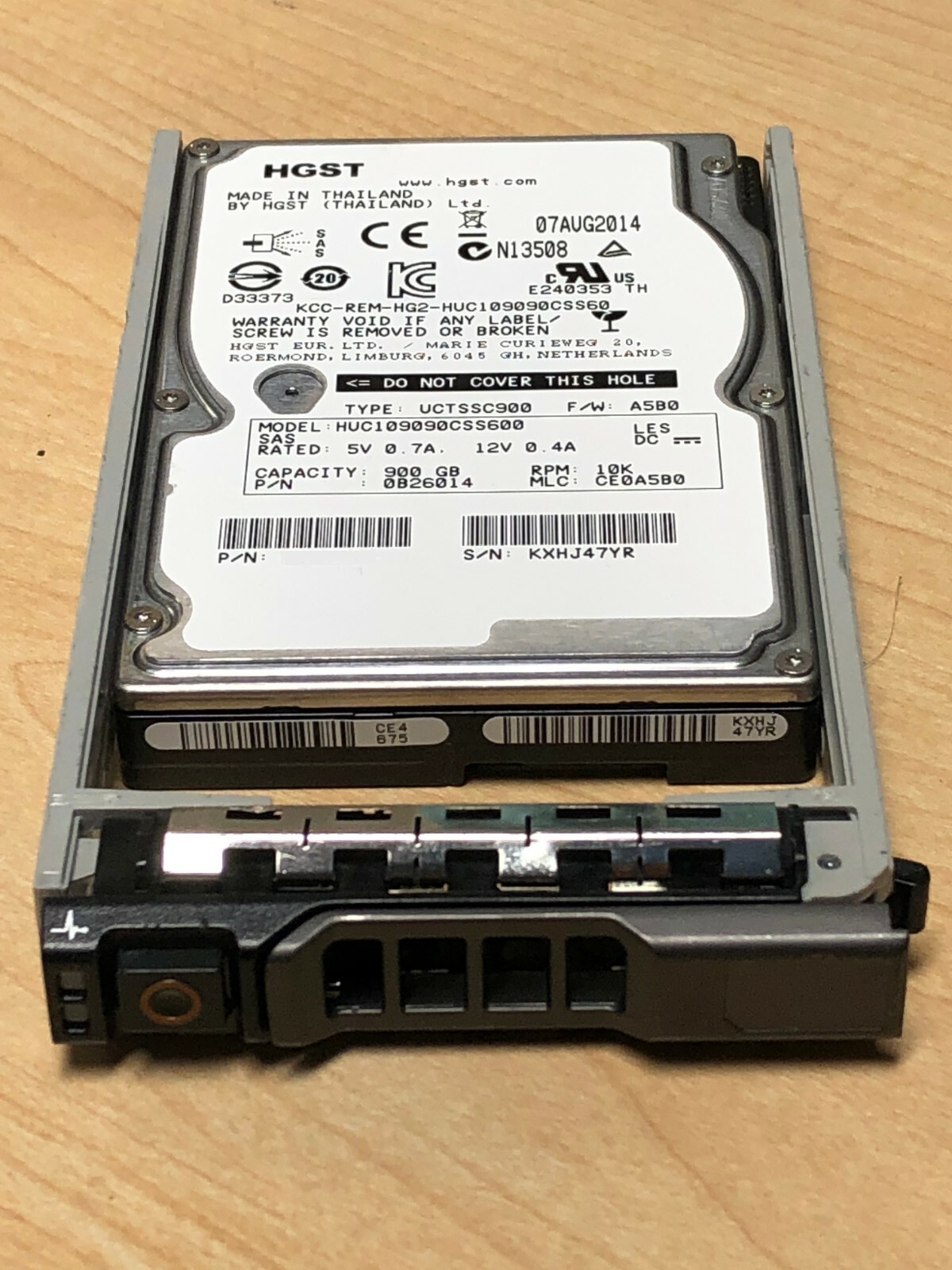 900GB 6G 10K 2.5" SAS  HDD Hard Drive w/ R Tray R710 R720 R730 R630 dell server
