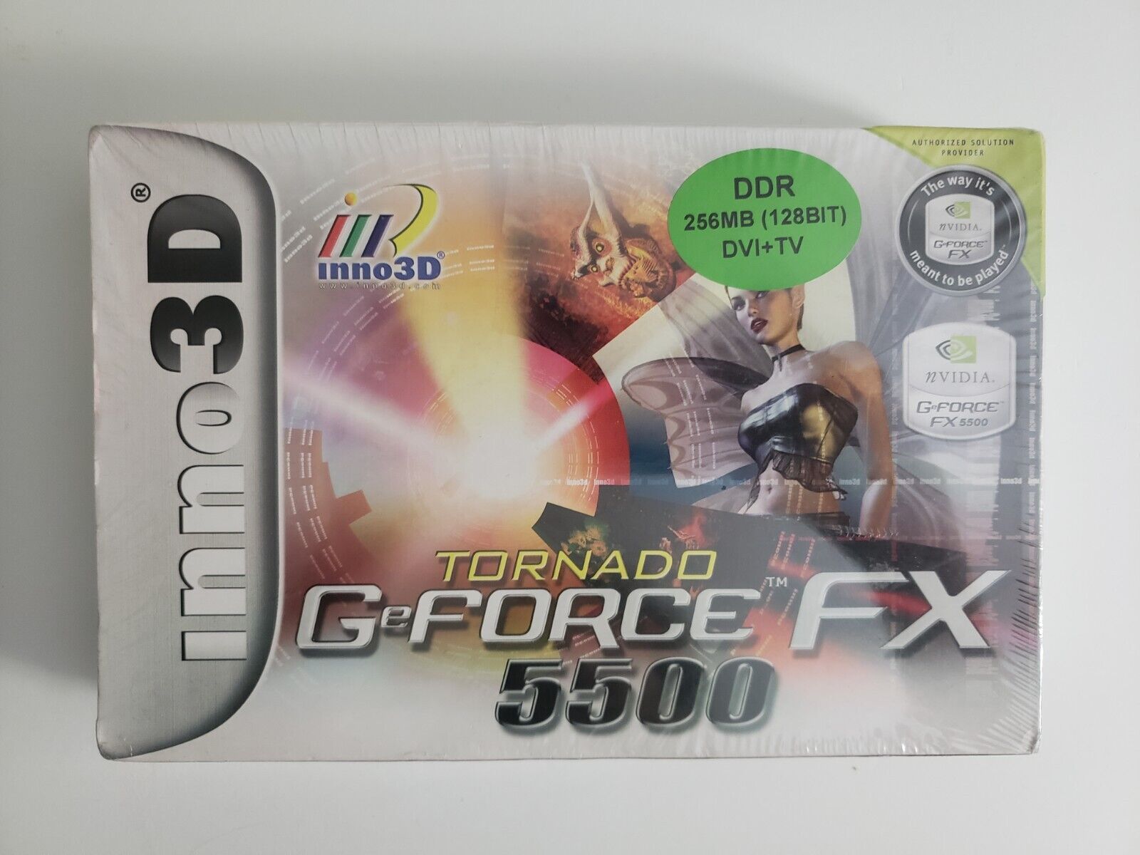Inno 3D Tornado G-Force FX 5500 DDR 256MB DVI + TV Graphics Card [NEW, SEALED]