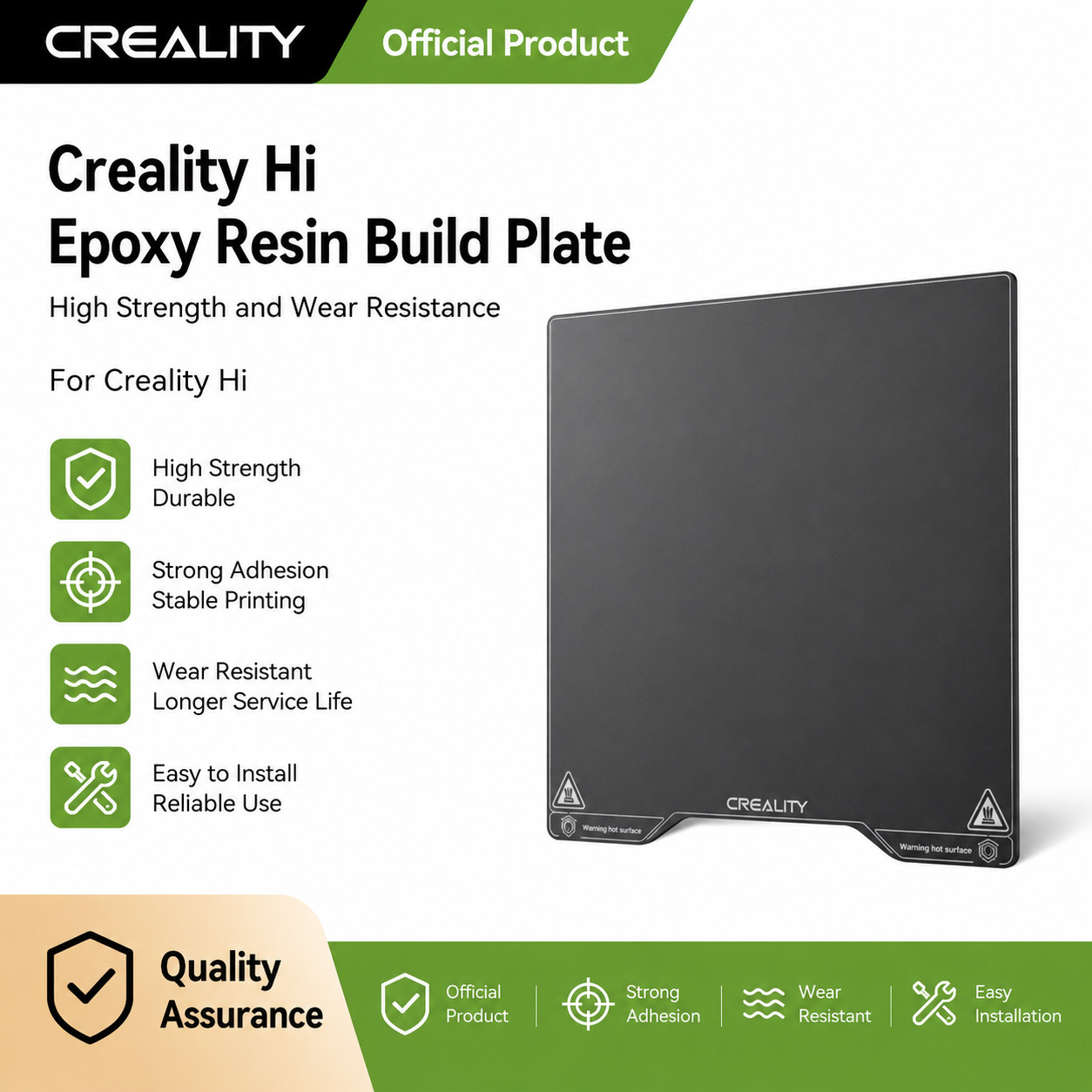  Creality Hi Official Epoxy Resin Build Plate High Strength and Wear Resistance