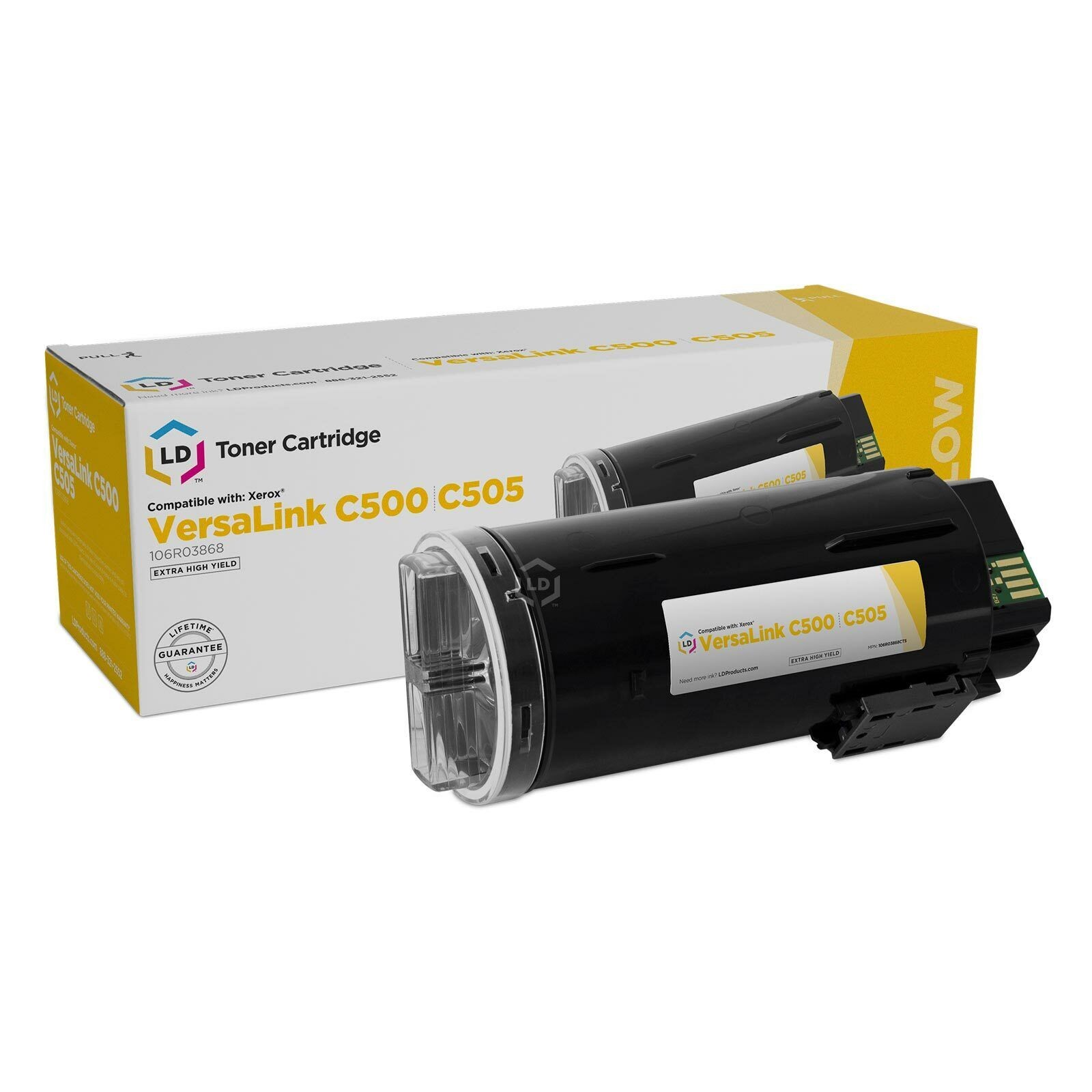 LD Compatible Xerox 106R03868 Extra HY Yellow Toner for Versalink C500, C505