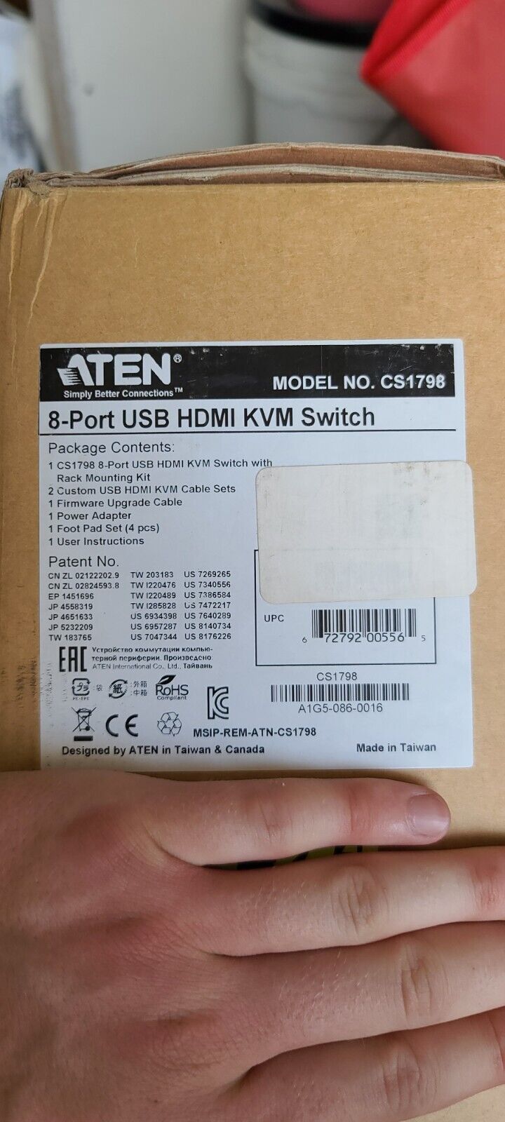 ATEN 8-Port USB HDMI KVM Switch-TAA Compliant (CS1798)