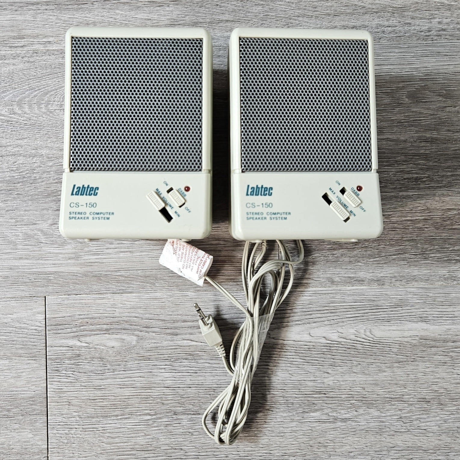 Labtec CS-150 Stereo Computer Speakers System With Cables