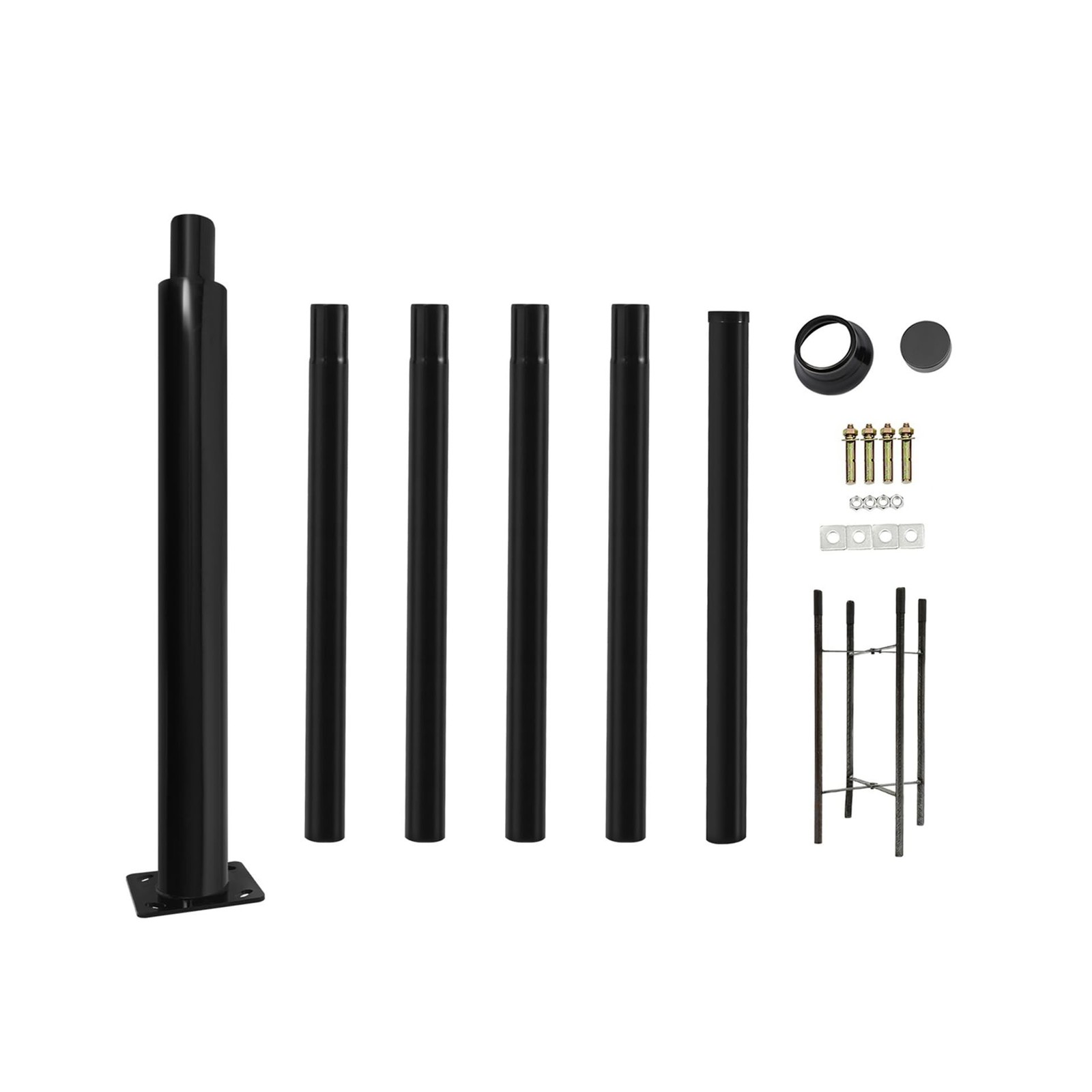 20FT Tall Street Light Pole, Heavy Duty Split Street Lamp Post for Outdoor St...