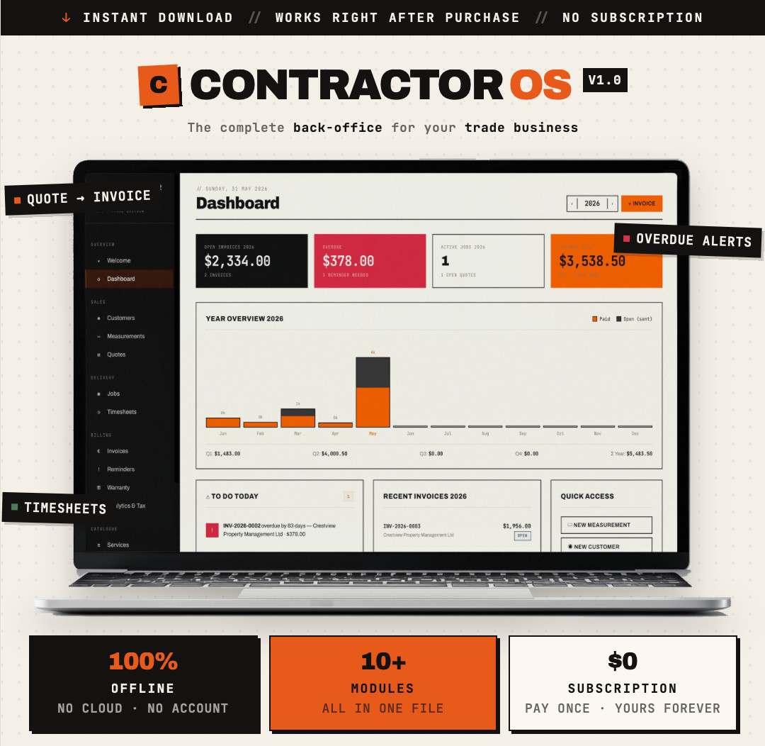 Contractor OS Pro | All-in-One Contractor Software | Estimates, Invoice, Jobs