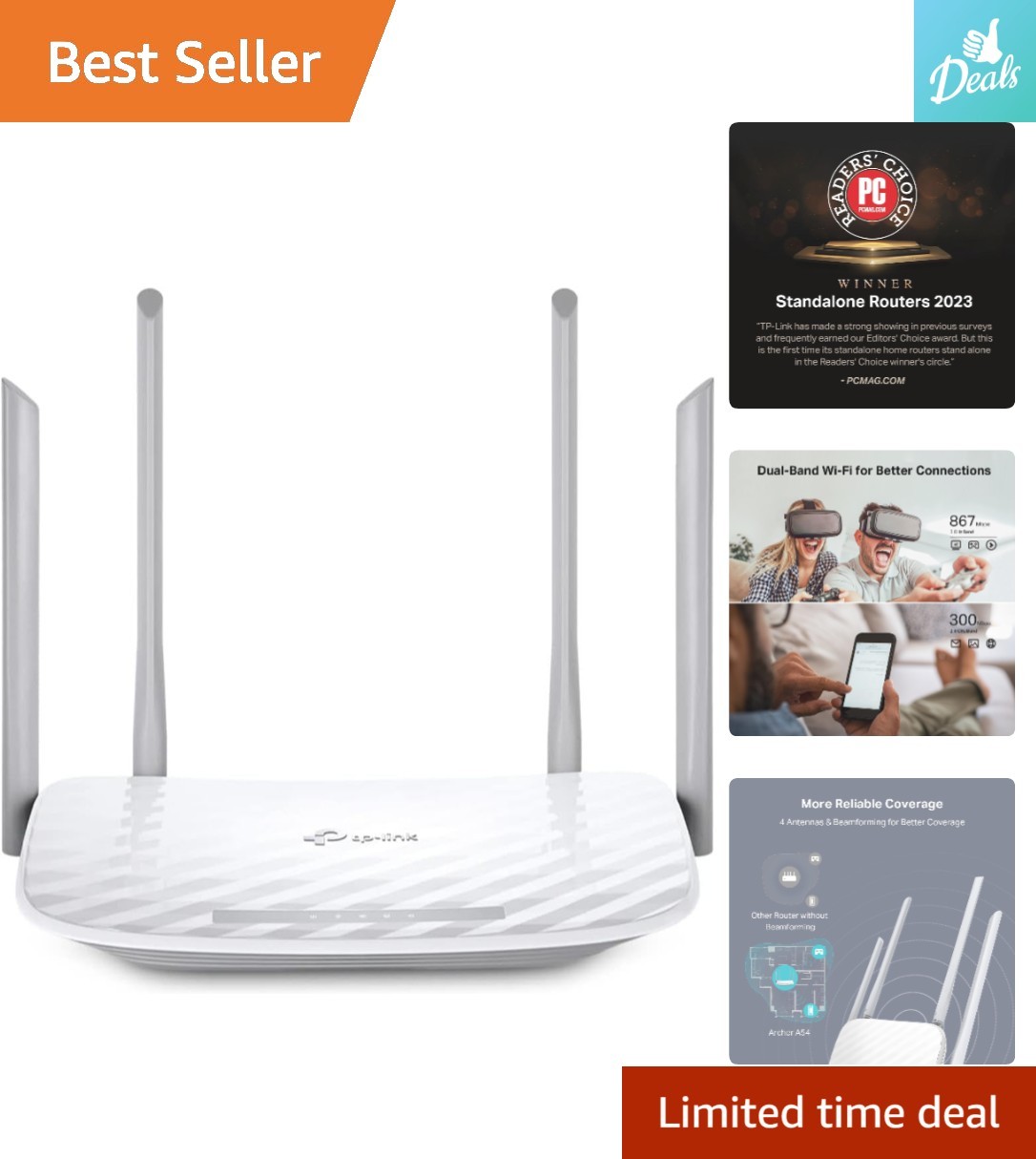 Archer A54 AC1200 Wireless Router - Dual Band with Advanced Security Features