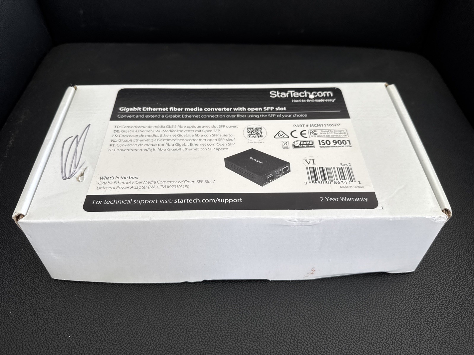 StarTech MCM1110SFP Gigabit Ethernet Fiber Media Converter - NEW