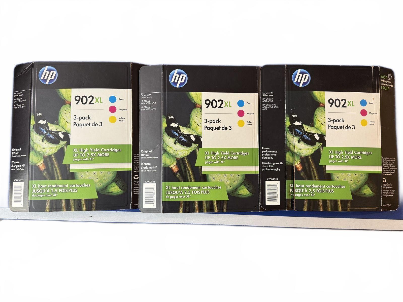 HP 902XL 3-Pack High Yield Ink Cartridges - Cyan, Magenta, Yellow