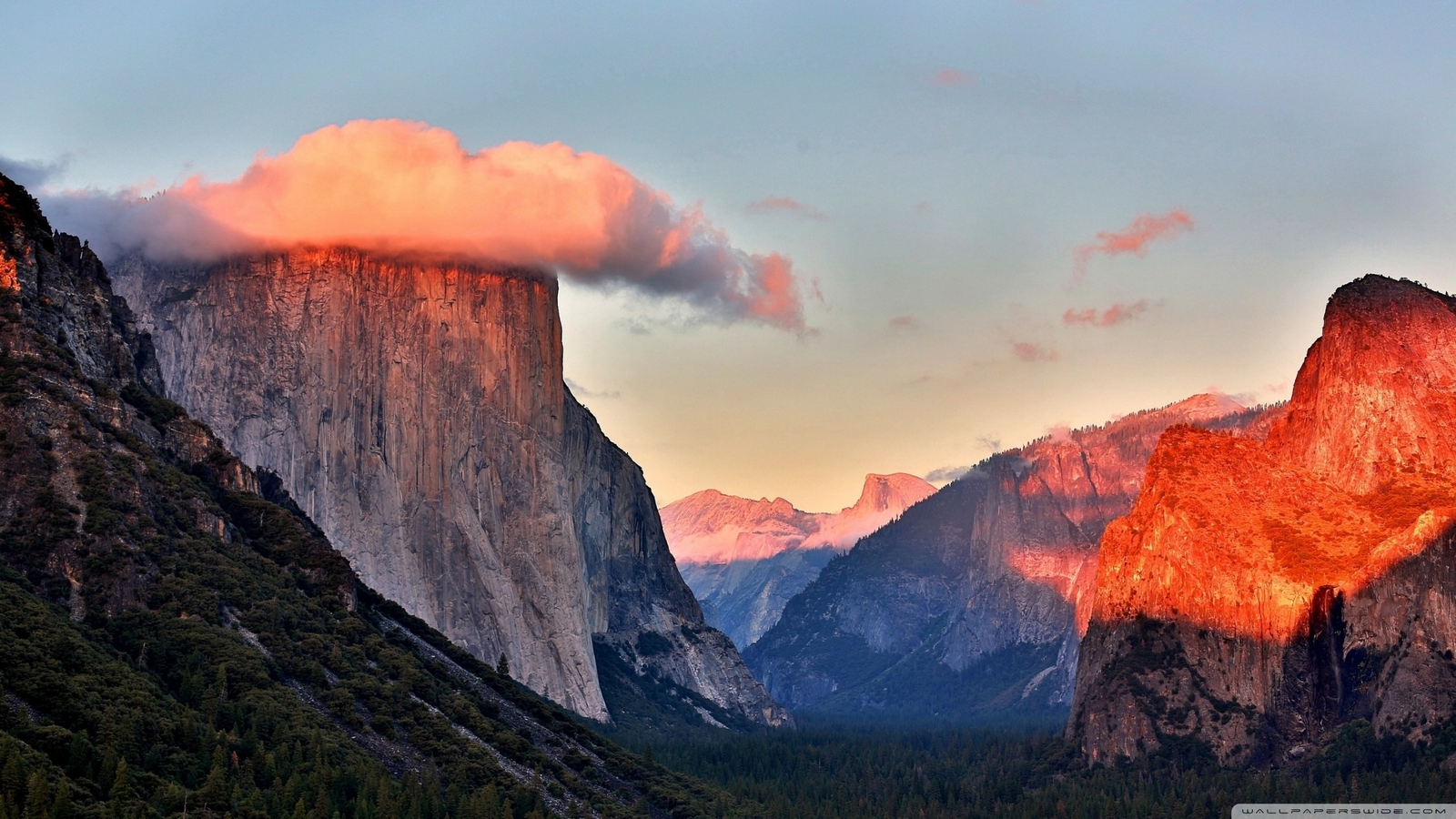 Landscape mountains valley watermarked yosemite national Custom Gaming Mat Desk