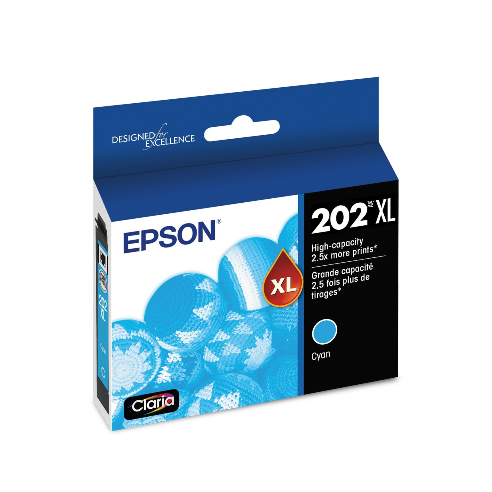 High Capacity Cyan Ink Cartridge for Inkjet Printers Sharp Color and Text