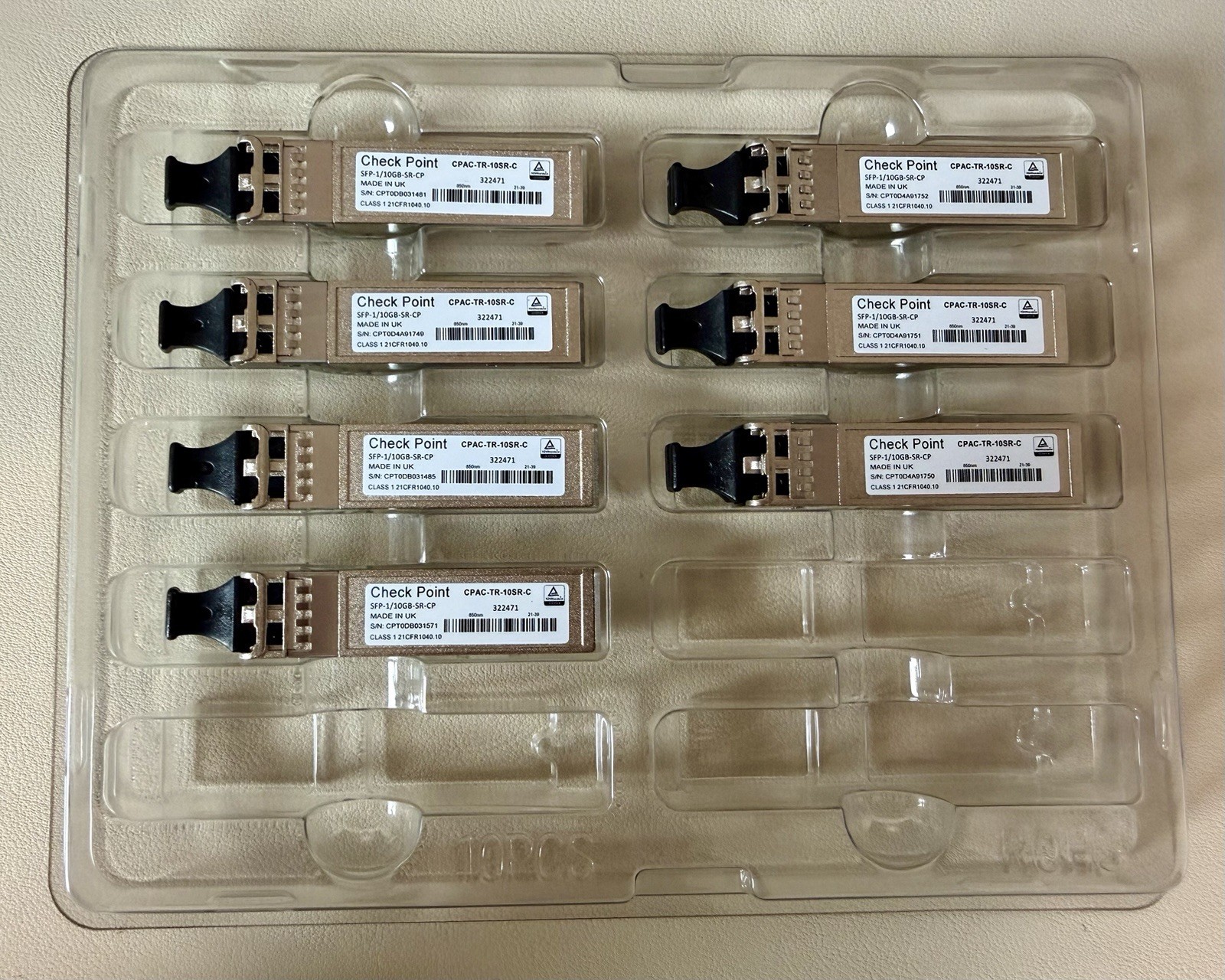 Check Point CPAC-TR-10SR-C 10Gigabit Ethernet SFP+SR 850nm LC MMF
