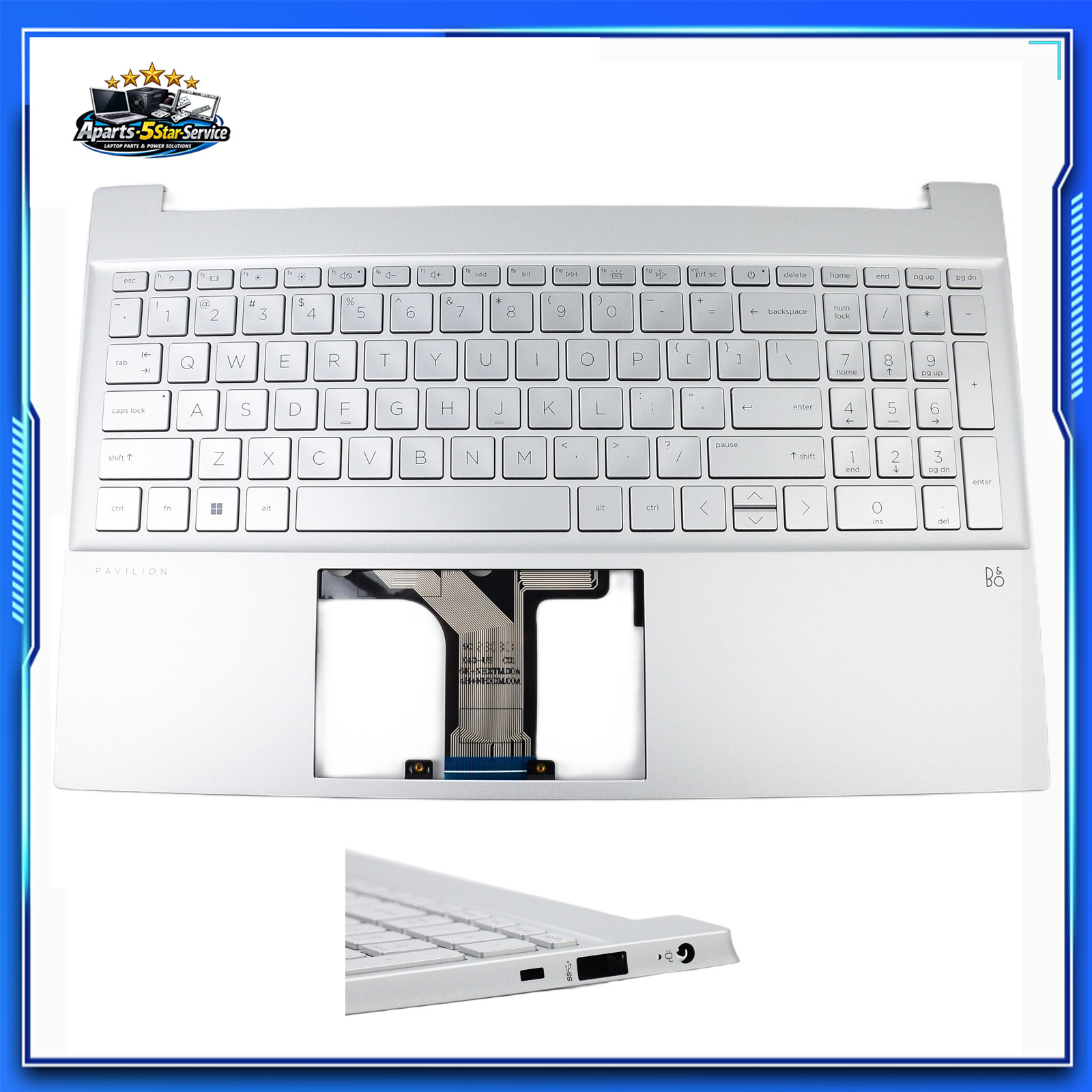 M08912-001 Palmrest US Backlit Keyboard for HP Pavilion 15-EG 15-EH 15Z-EH