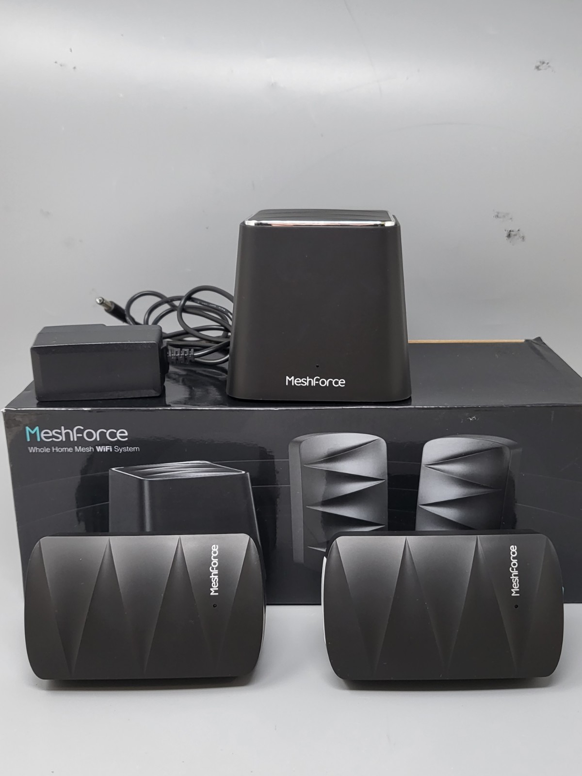 MeshForce Whole Home Mesh WiFi System M3 / M3 Dot Extenders, Black