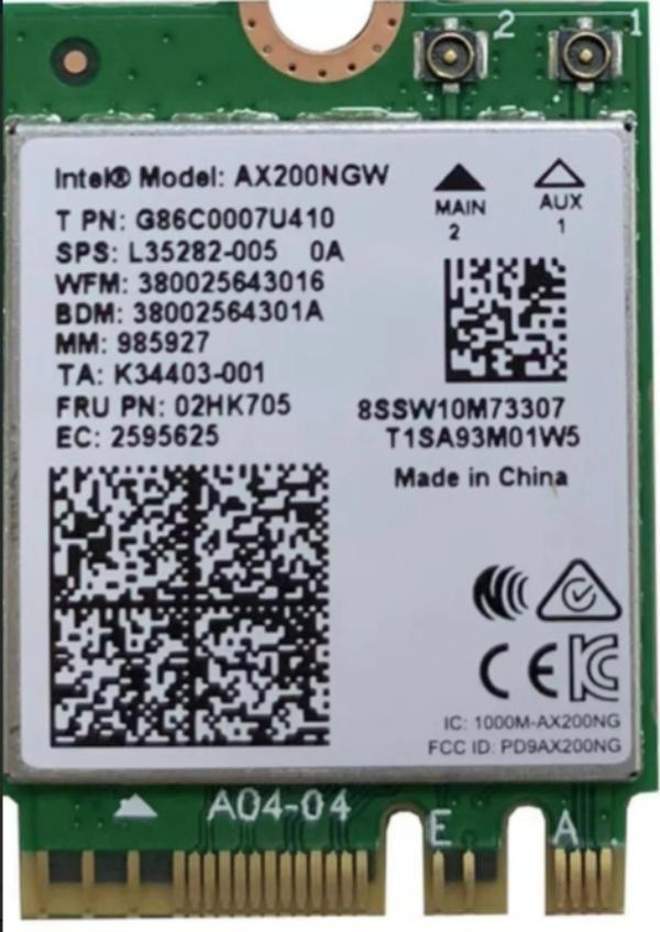 Intel AX200NGW M.2 WiFi 6 Network Card Dual Band 3000Mbps Bluetooth5.2 WiFi Card