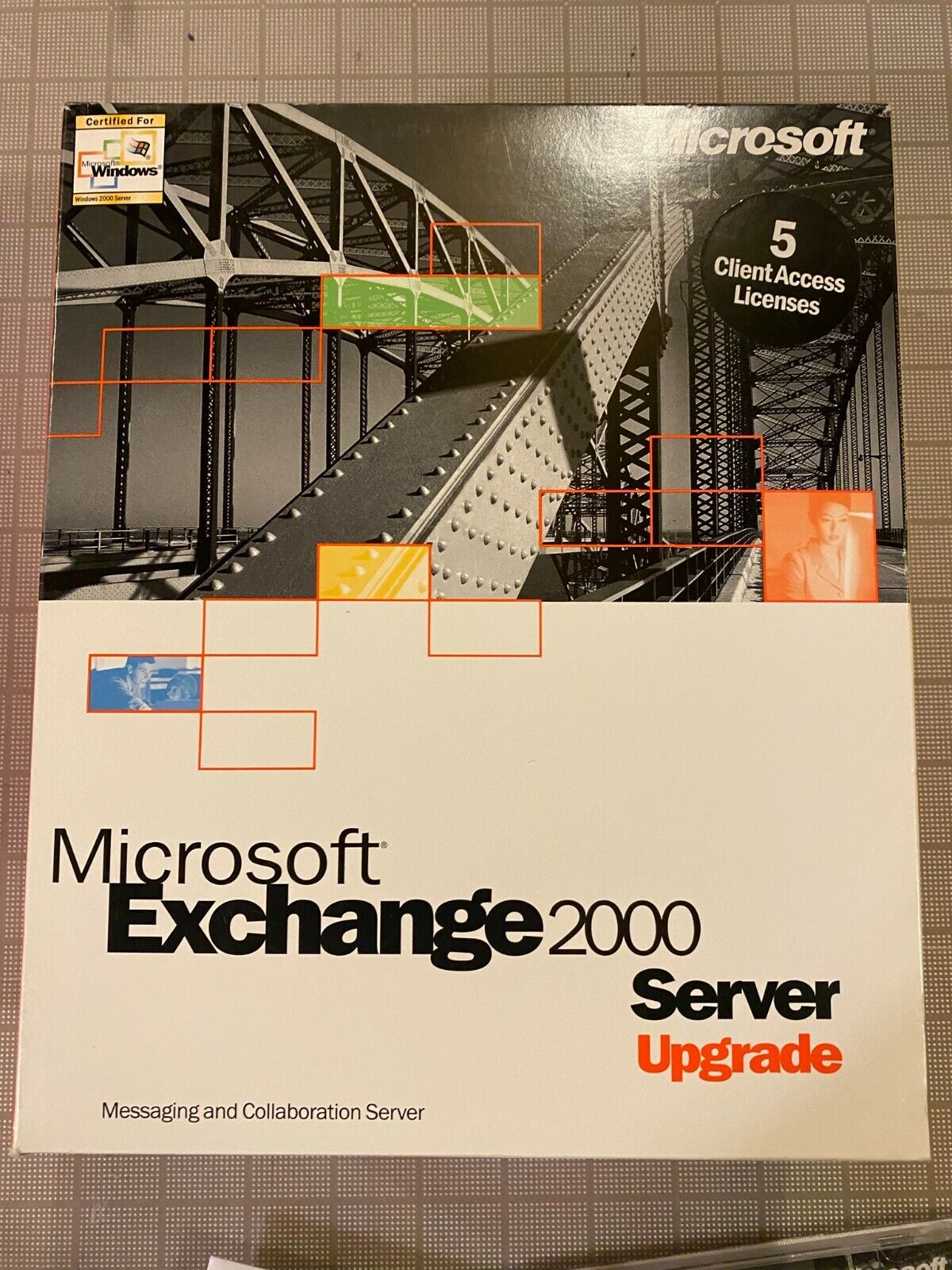 Microsoft Exchange 2000 Enterprise Server Upgrade w/5 CALs in Original Packaging