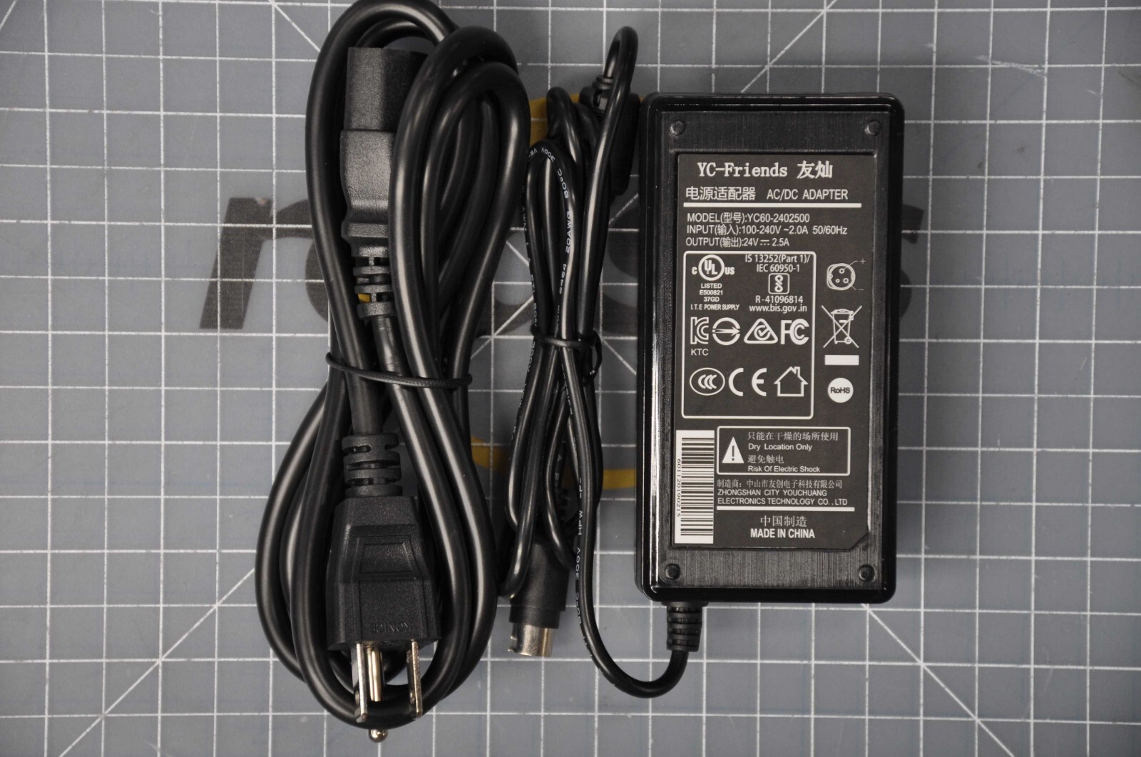 New XPRINTER XP R330H D300H C300H Power Supply YC6024V/2.5A