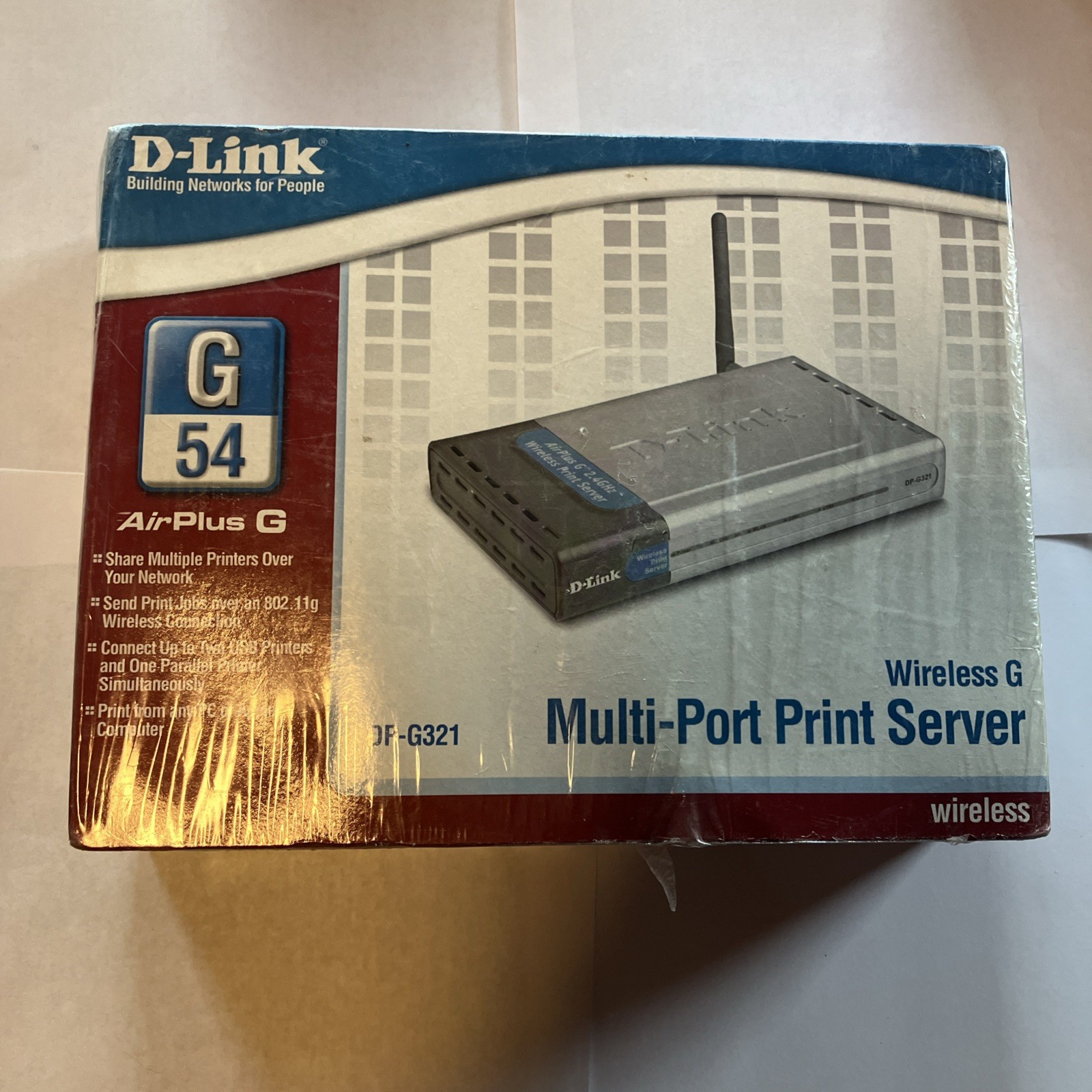 NEW D-Link DP-G321 Multi-Port Print Server Wireless Air Plus G 802.11g 54Mbps