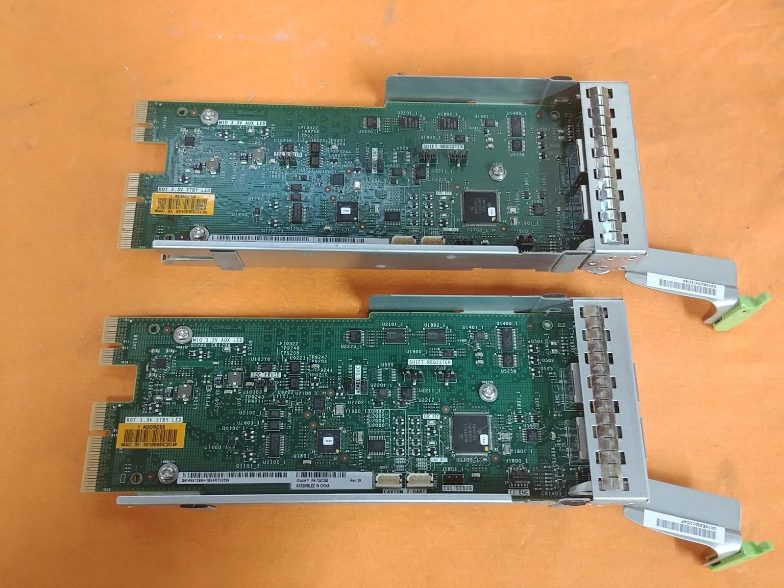 Lot of 2 Sun Oracle 7X-2c Server p/n: 7347384 Network Management cards