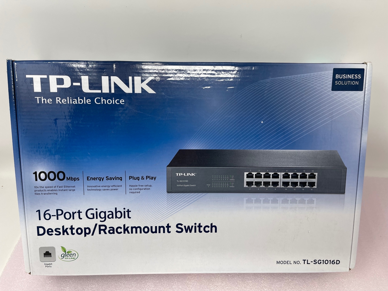 New TP-LINK TPLink TL-SG1016D TP-LINK 16-Port Gigabit Rack Mountable Switch NR