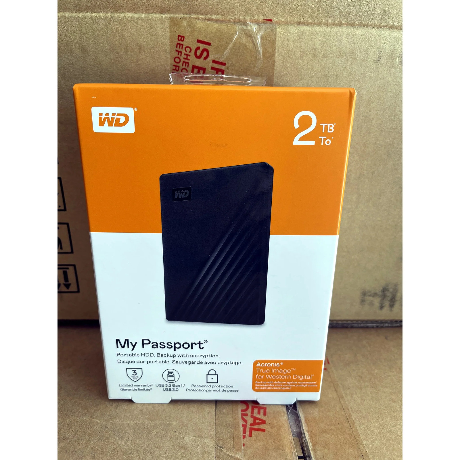 *New* Western Digital WDBYVG0020BBK-WESN, 2TB, 2.5 Portable HDD", USB 3.2 Gen 1