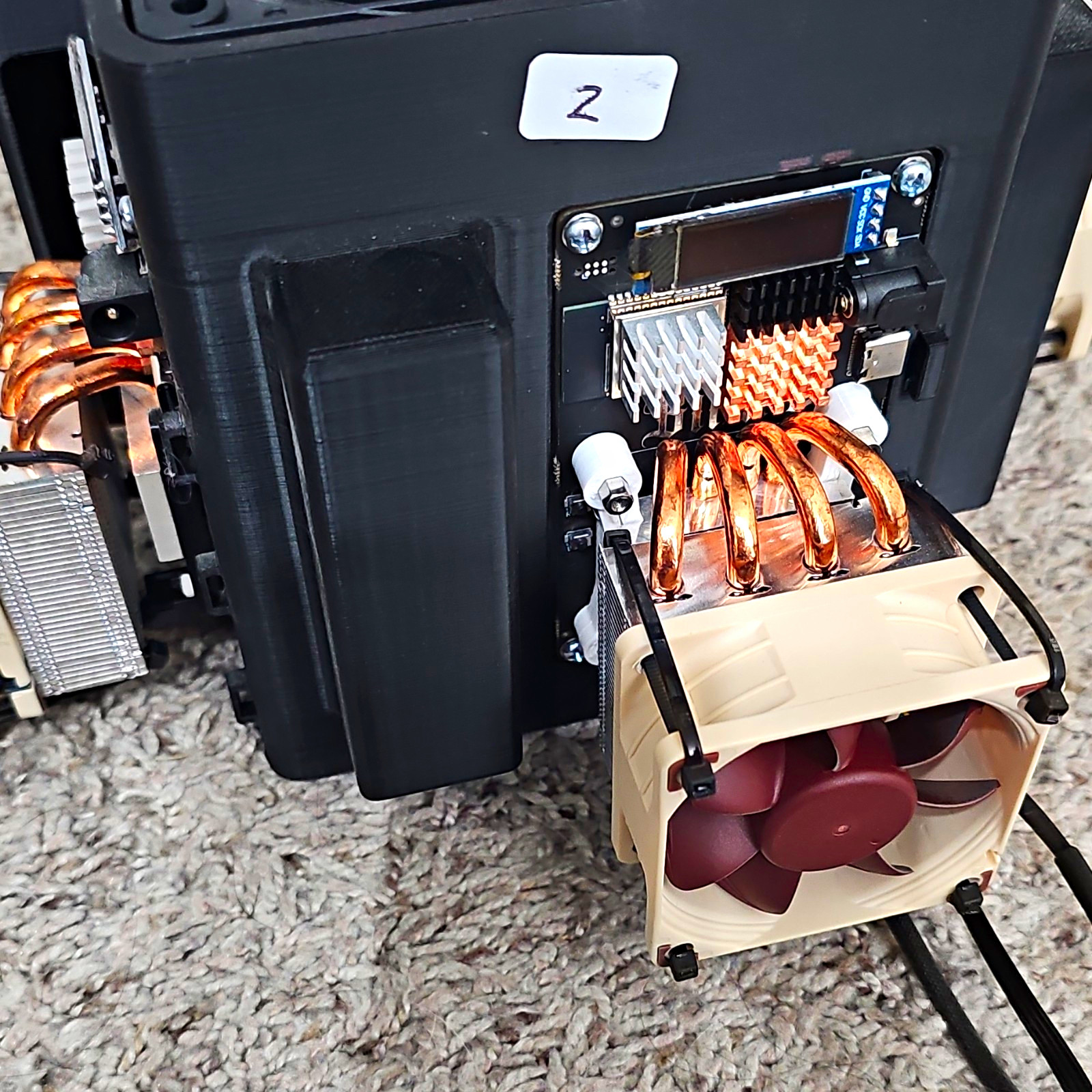 4 - Bitaxe Supra's In Cooling Stand USED and RELIABLE With Stock Power Supplies