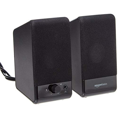 Amazon Basics PC Speaker USB Powered Black