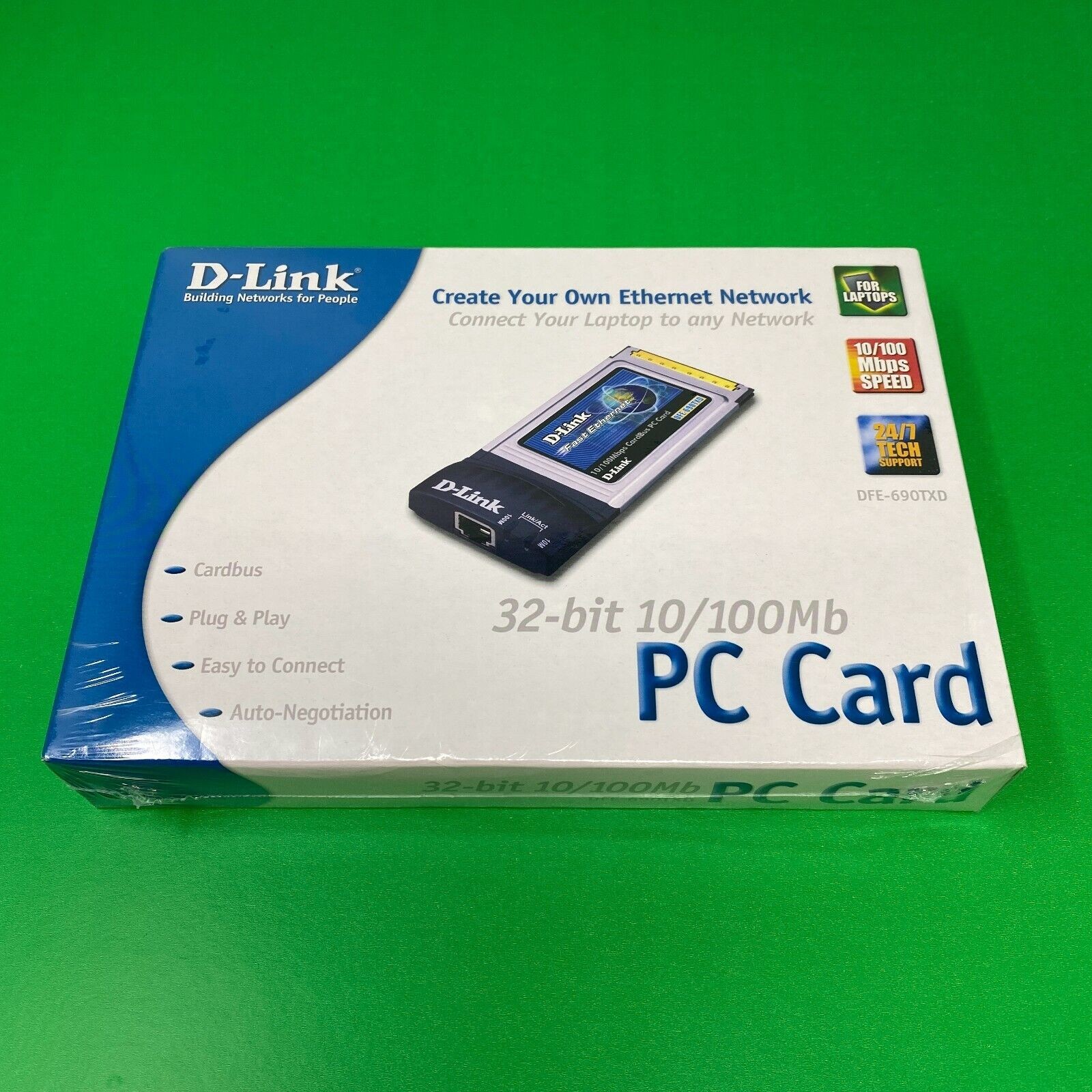 D-Link 32 Bit PC Card DFE-690TXD 10/100Mb Cardbus Plug & Play for Laptops