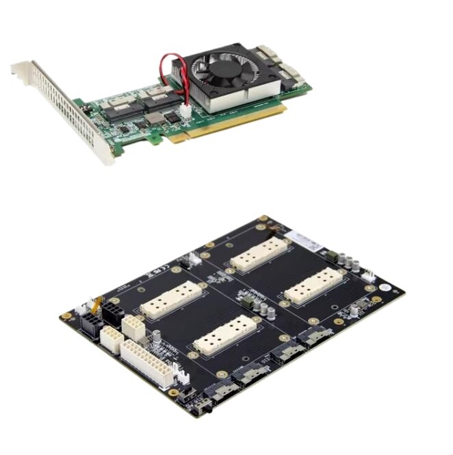 PLX8749 + NVIDIA V100 SXM2 300G NVlink interconnect Dual Card SXM2 Adapter Board