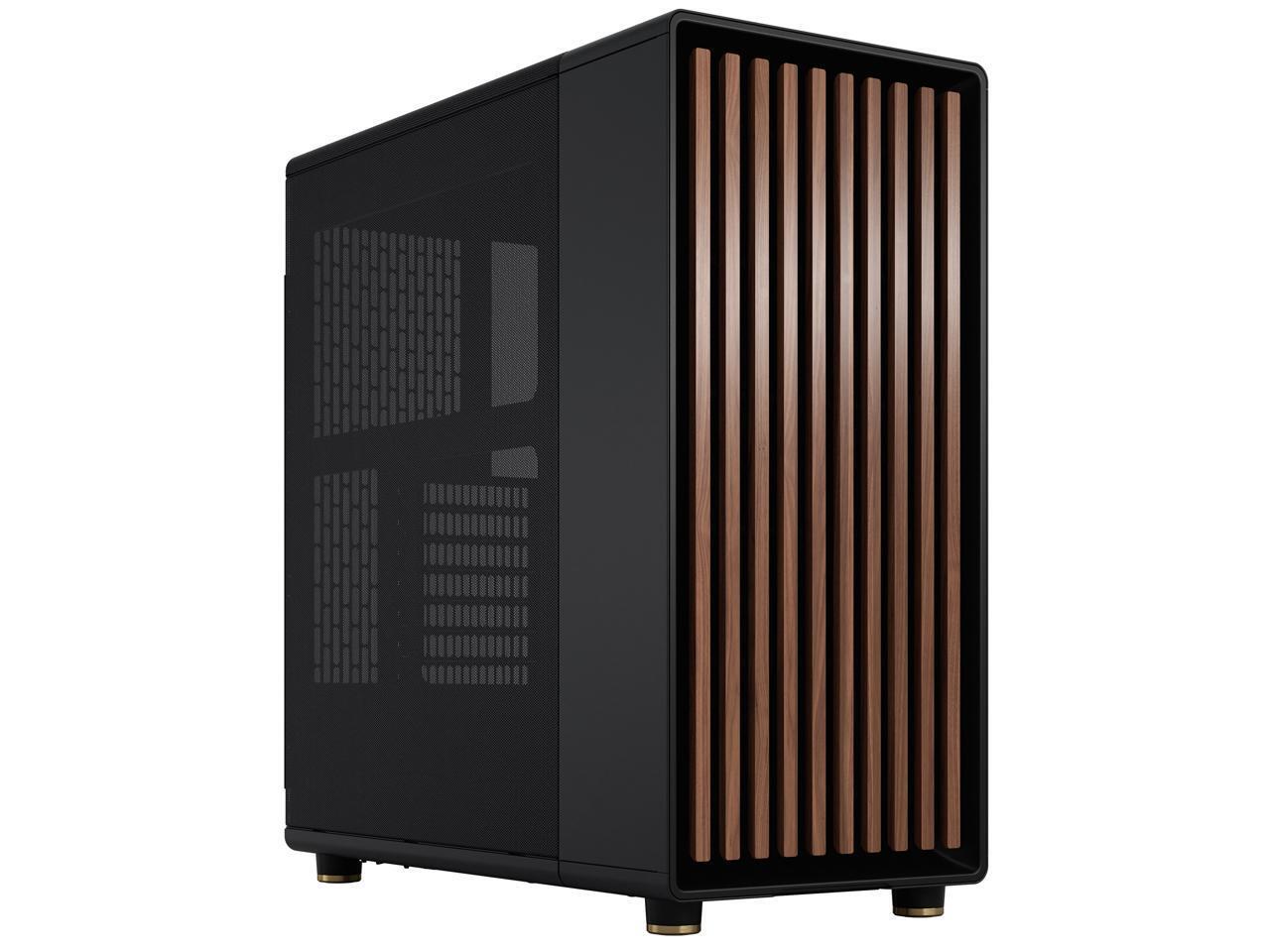Fractal Design North ATX mATX Mid Tower PC Case - Charcoal Black Chassis with Wa