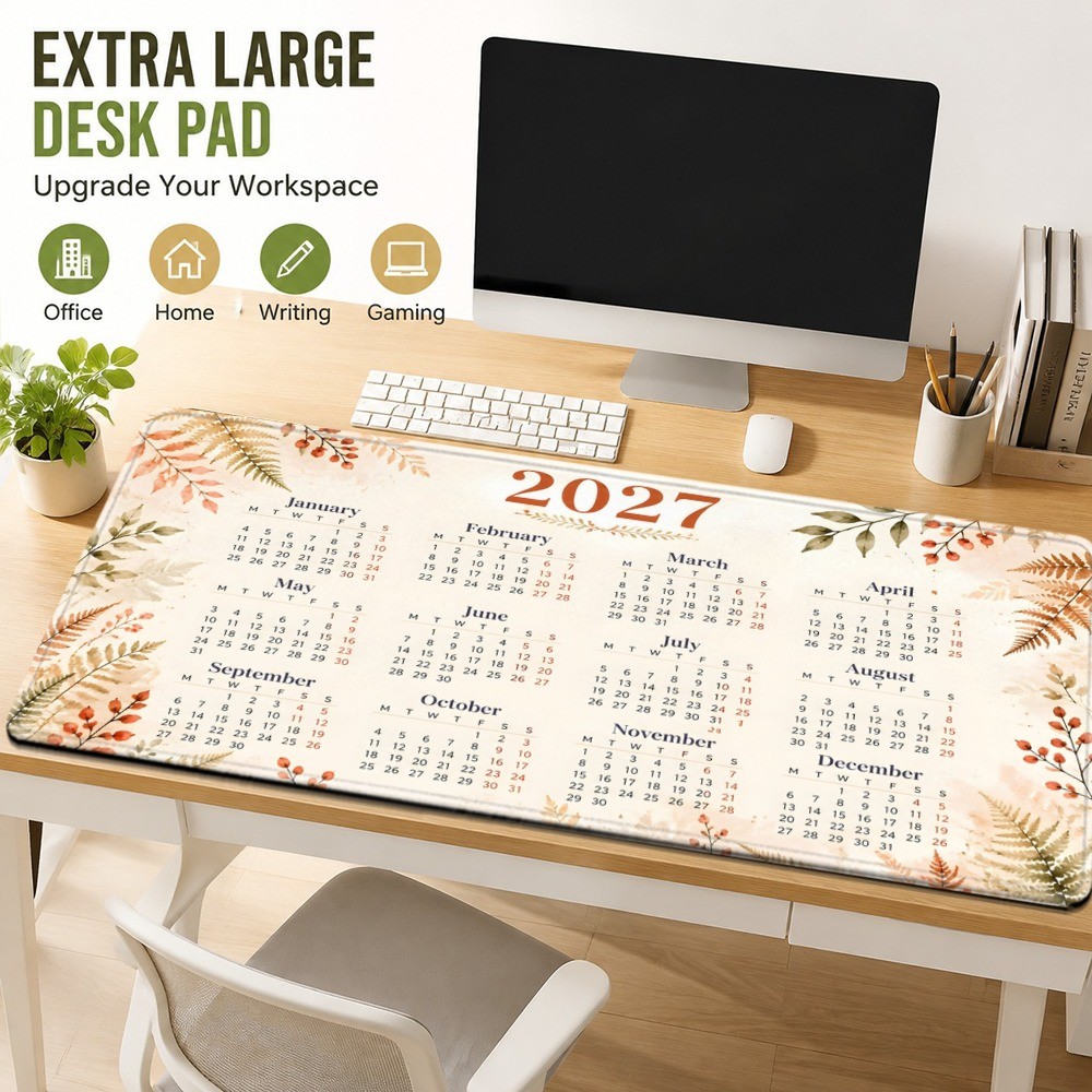 Qi 2D Flat Super Large Gaming Mouse Pad, Desktop Decoration Desk Pad, Office S