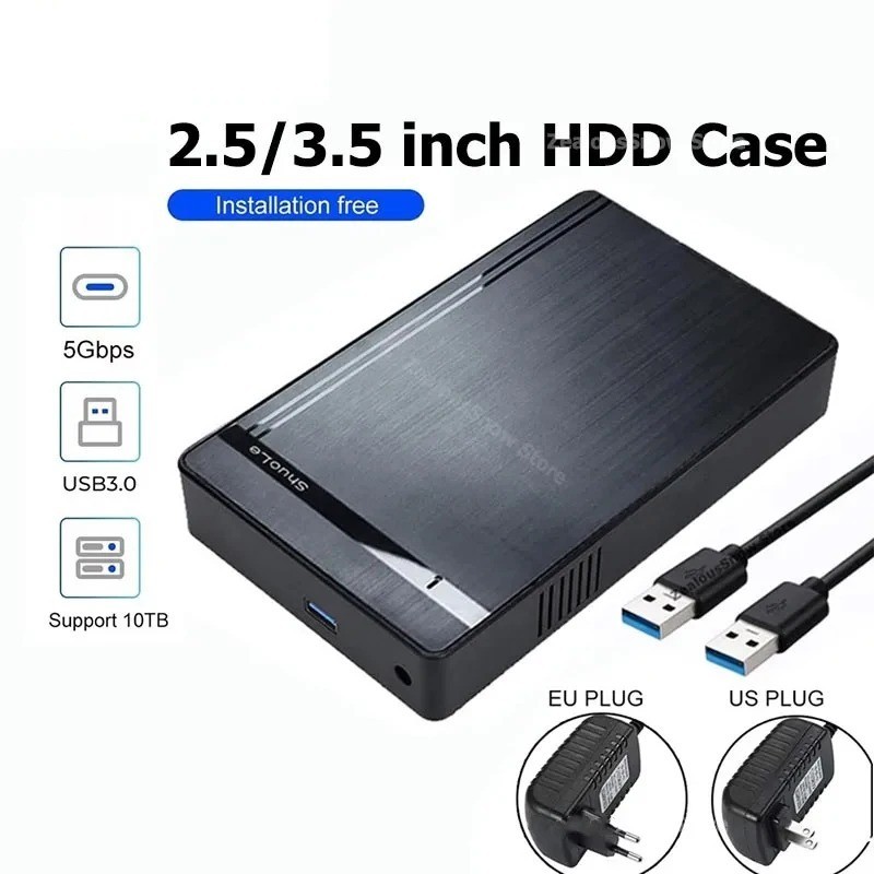 SATA to USB 3.0 HDD SSD Enclosure 2.5 3.5 Inch Drive Case Up to 10TB