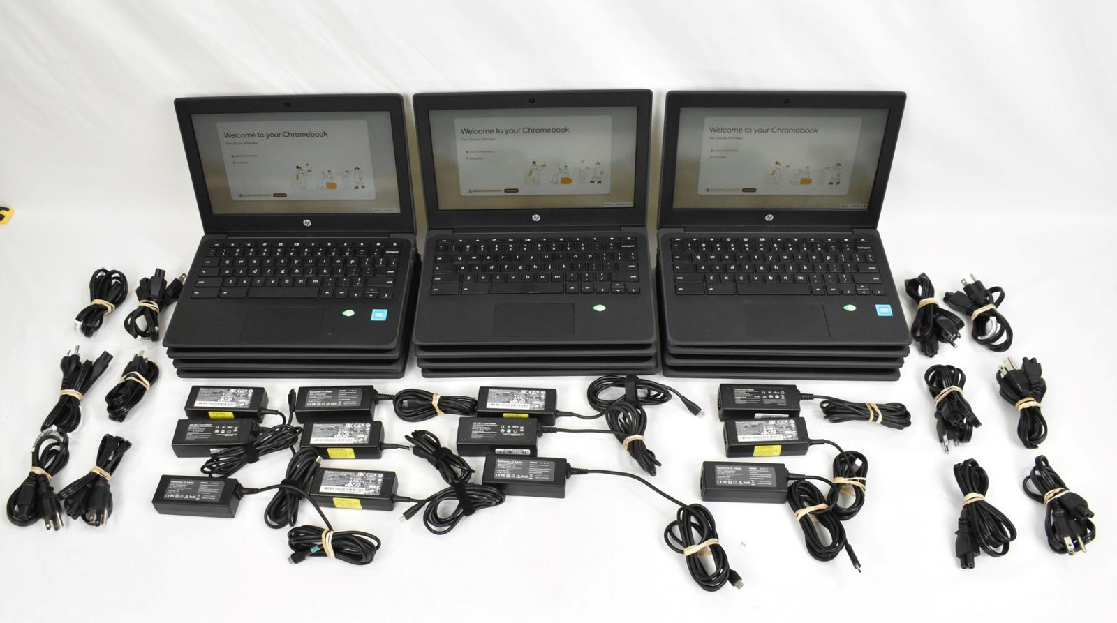 Lot of (12) HP Chromebook 11 G9 EE 1.1GHz 4GB RAM 32GB eMMC Chrome OS 11.6"