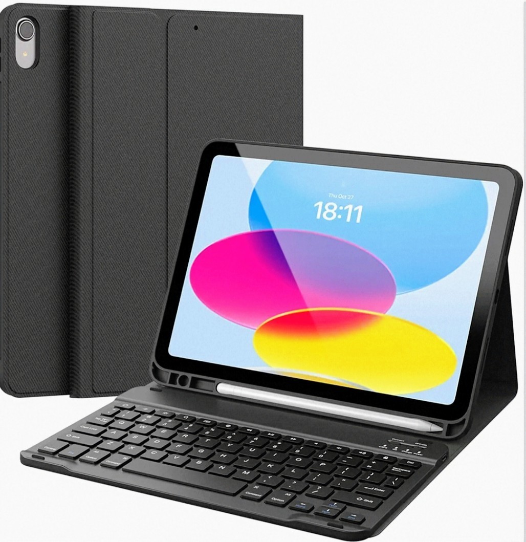 CHESONA Keyboard Case For iPad (A16) 11th/10th Generation (2025/2022), Black